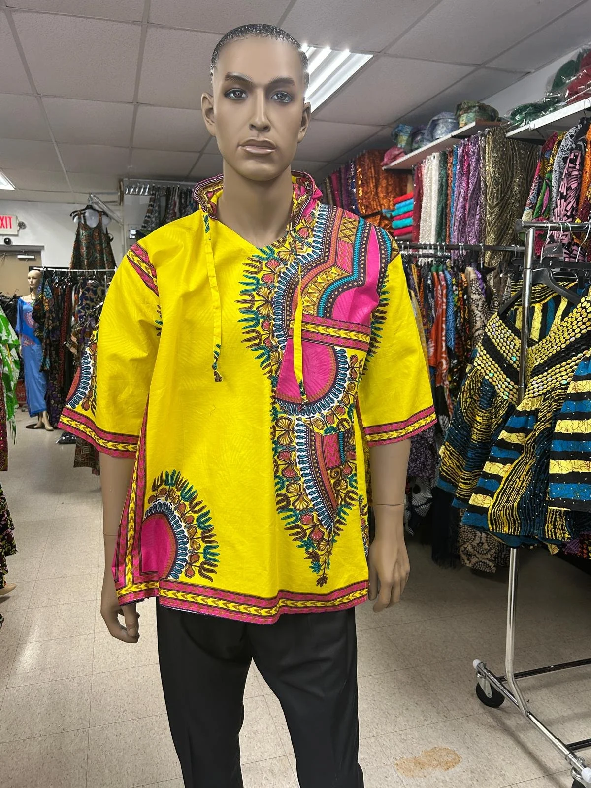 Vibrant Dashiki Hooded Shirt