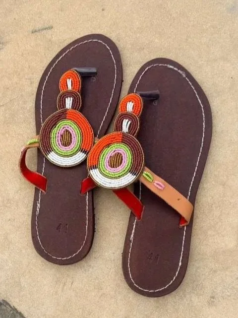 Handcrafted African Beaded Sandals