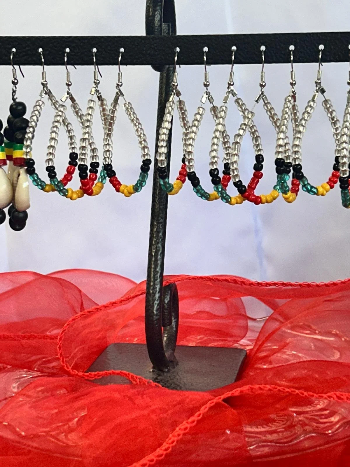 Vibrant African Beaded Earrings