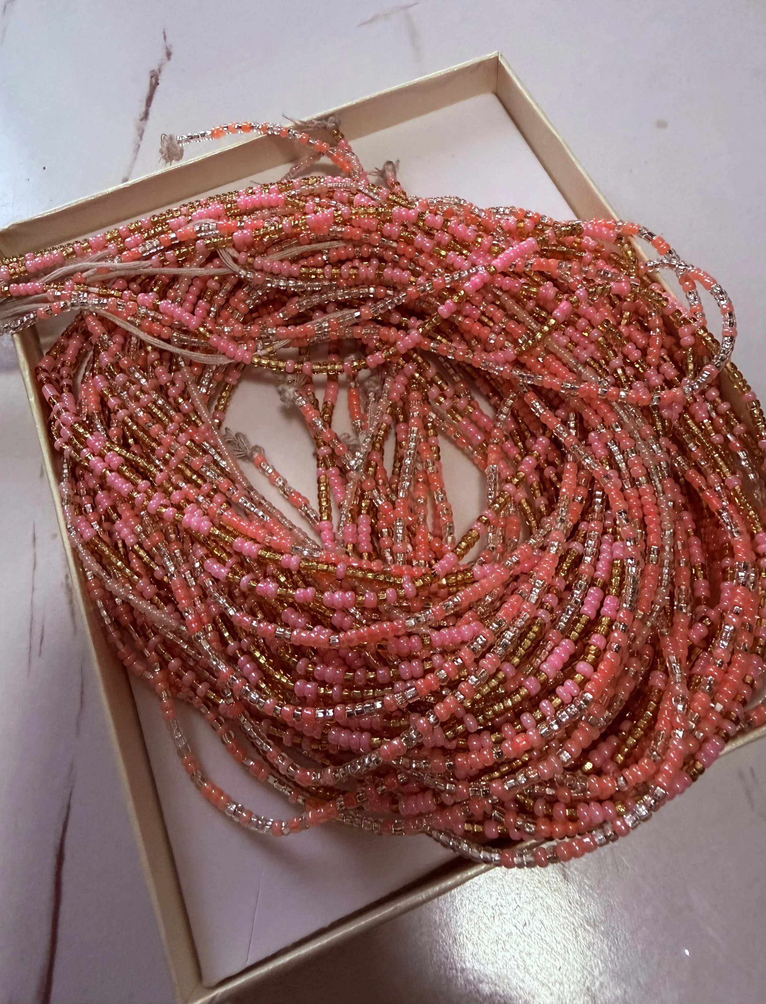 Exquisite Pink Small Waist Beads