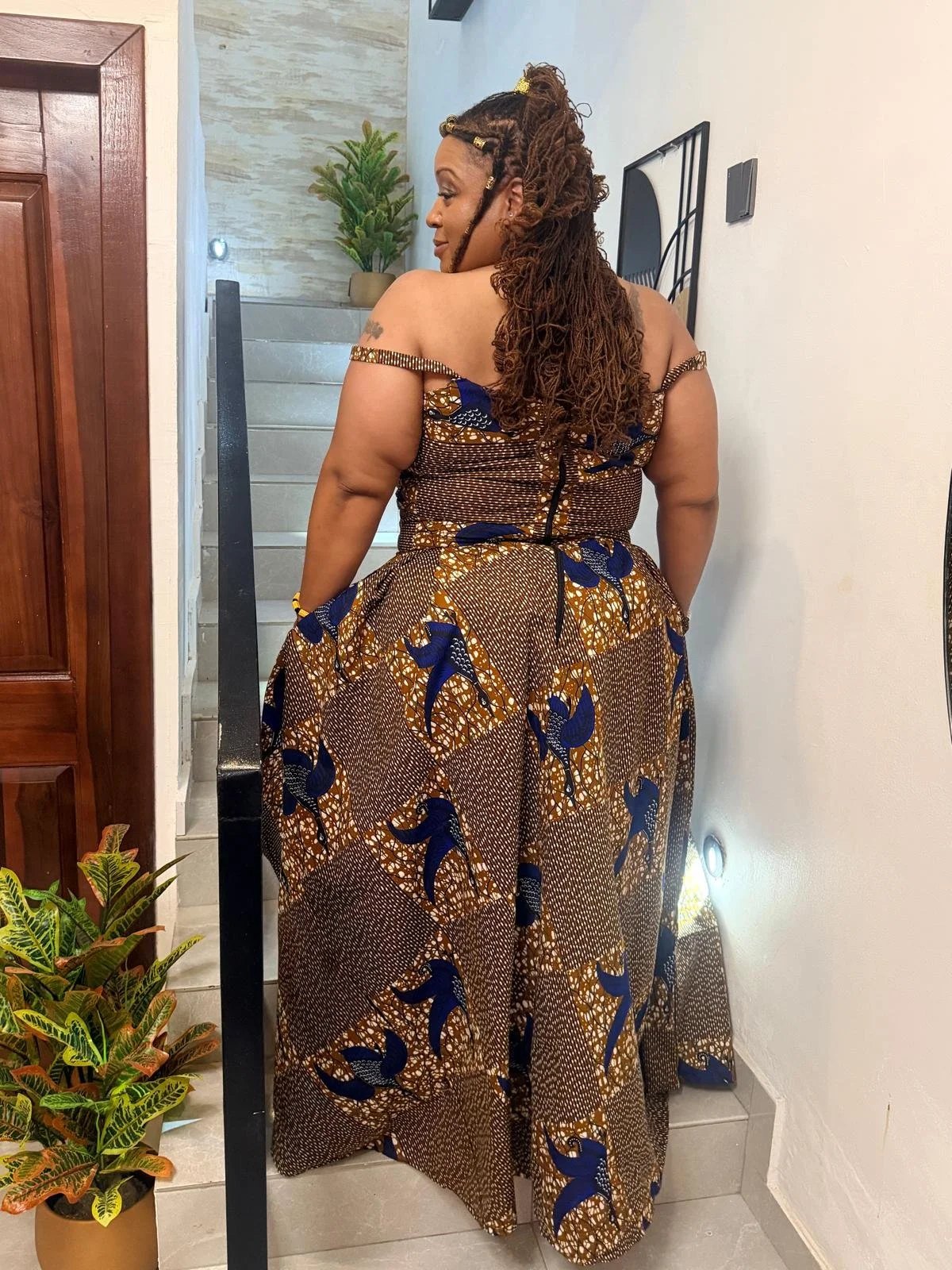 Ankara Strapless Maxi Dress