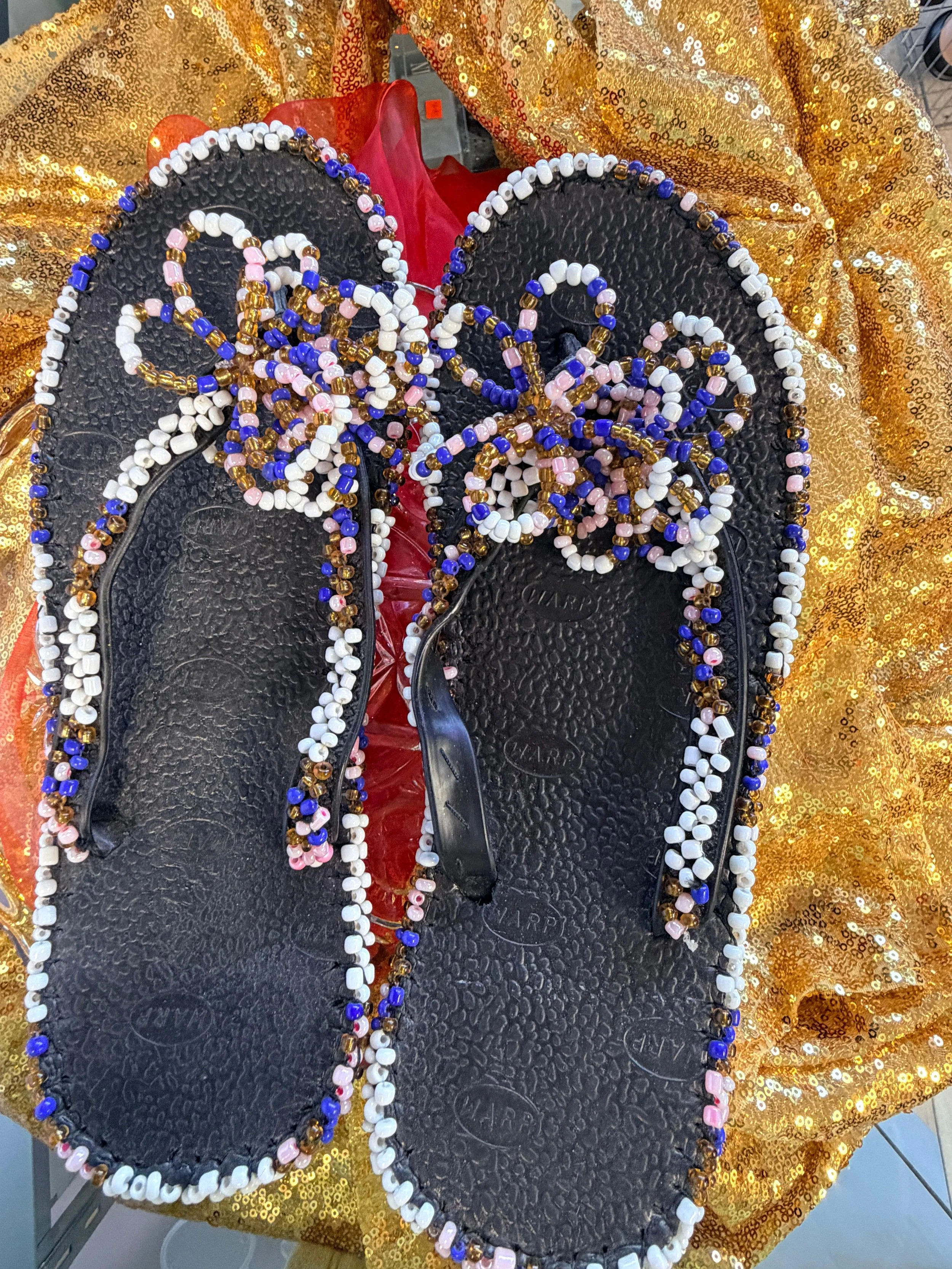 Artisan Beaded Flip-Flops