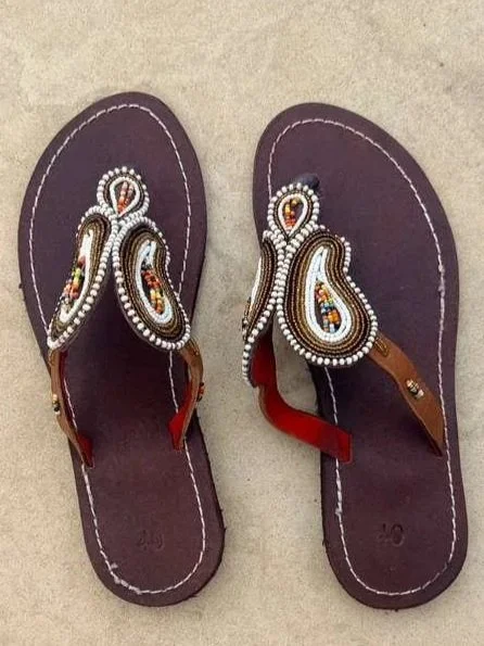 Handcrafted African Beaded Sandals