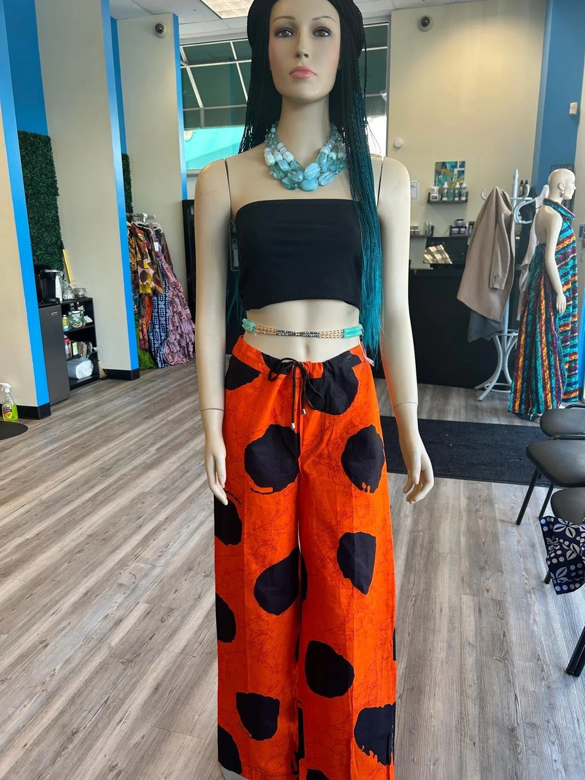 Abstract Orange Pants