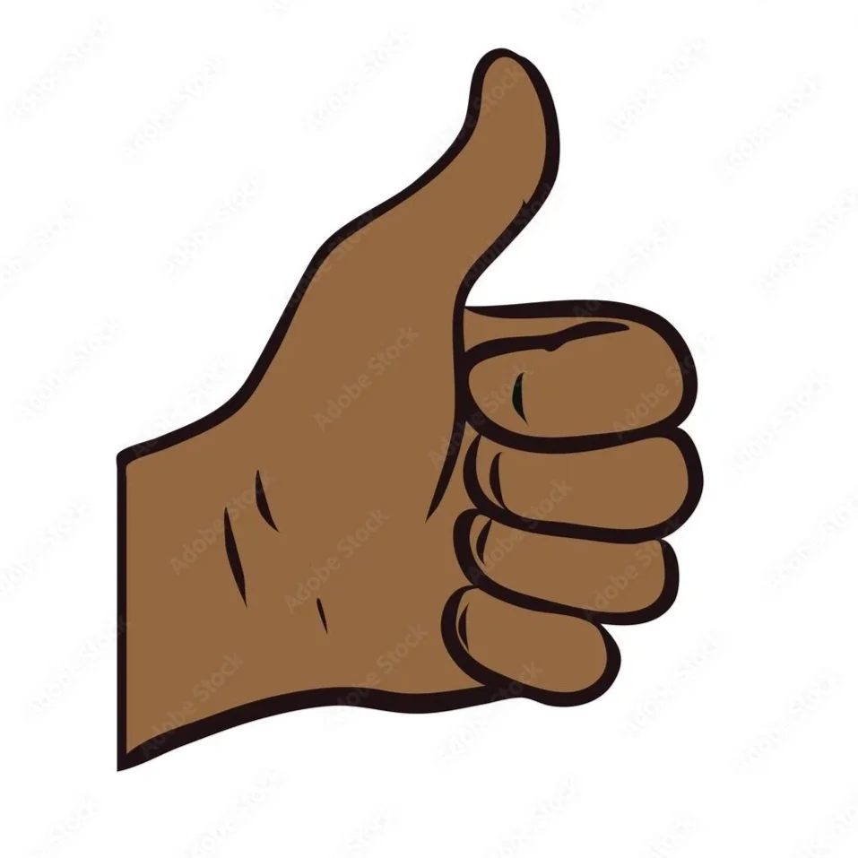 African animated thumbs up