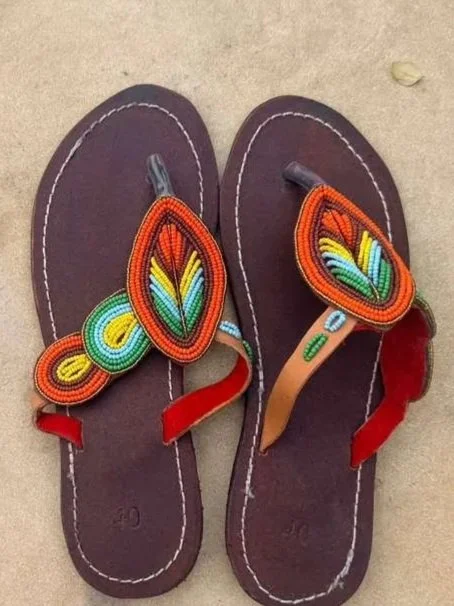 Handcrafted African Beaded Sandals
