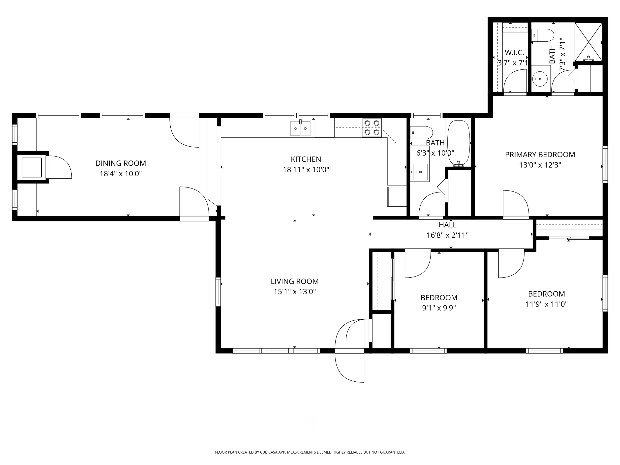 Detailed residential floor plan with room dimensions created for a real estate listing in Fayetteville NC, helping buyers understand layout and flow before scheduling a showing.
