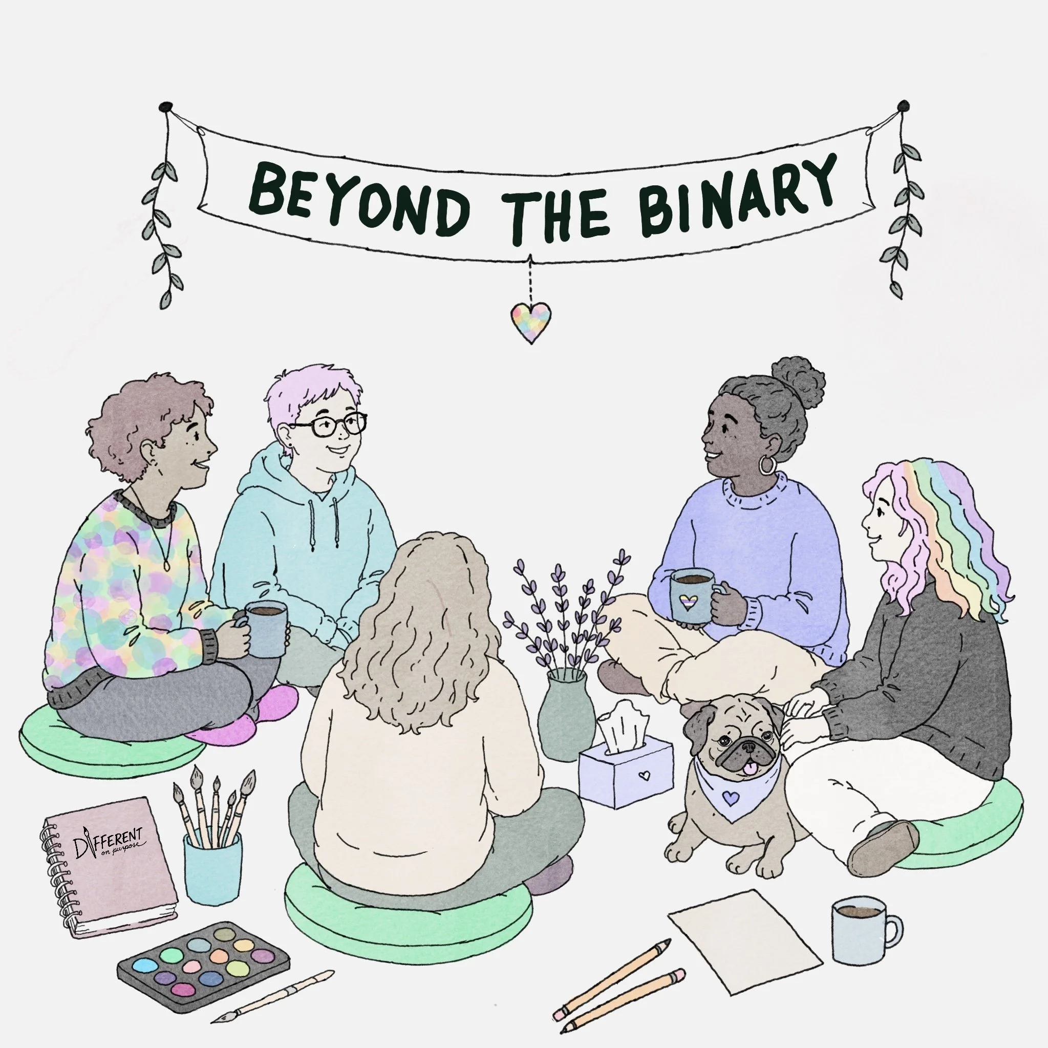 Beyond the Binary: A curated expressive arts experience for caregivers learning to hold love and uncertainty at the same time.