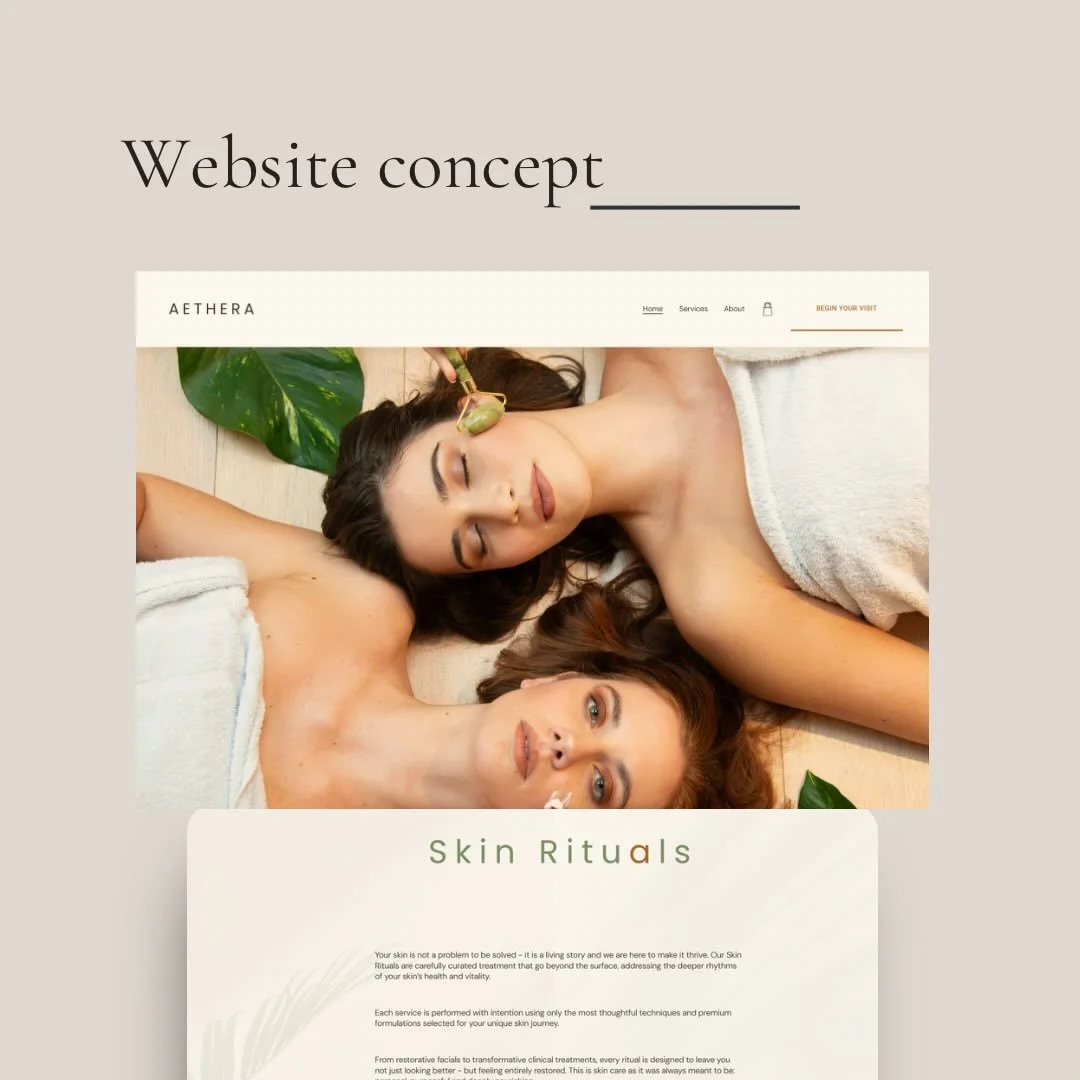Introducing AETHERA &mdash; a luxury spa concept designed to feel as intentional as the experience itself. 🌿

Every detail was considered so when a potential client lands on the page, they begin to feel it &mdash; the calm, the stillness, the care.
