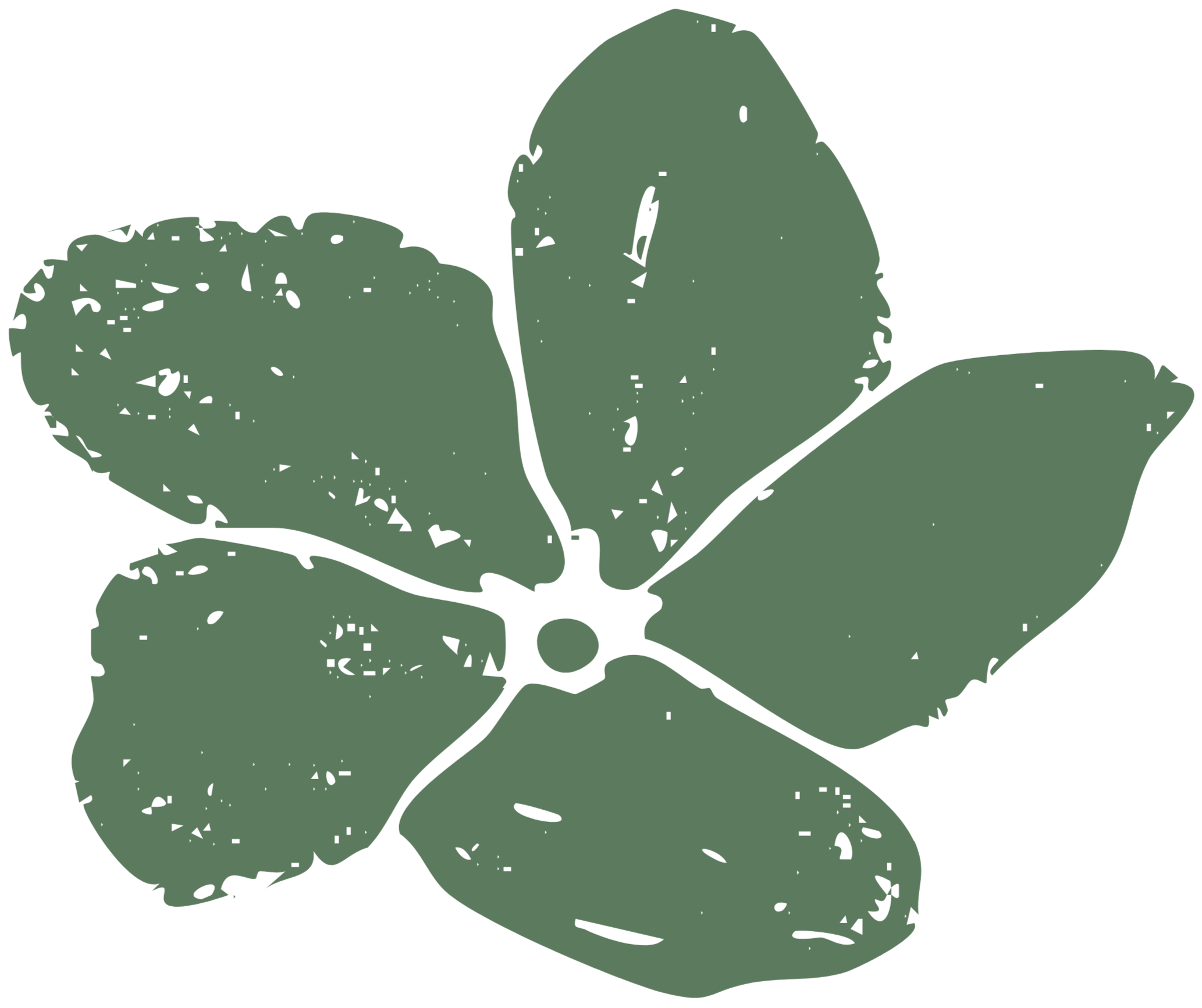 Drawing of broccoli florets in green on black background.