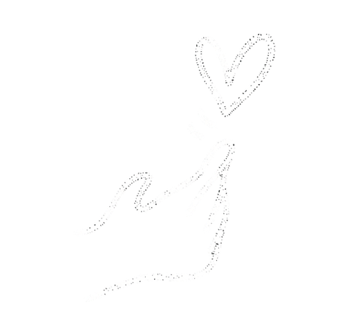 A white chalk-like drawing of a hand with its fingers pinched together, holding a small heart above it on a black background.