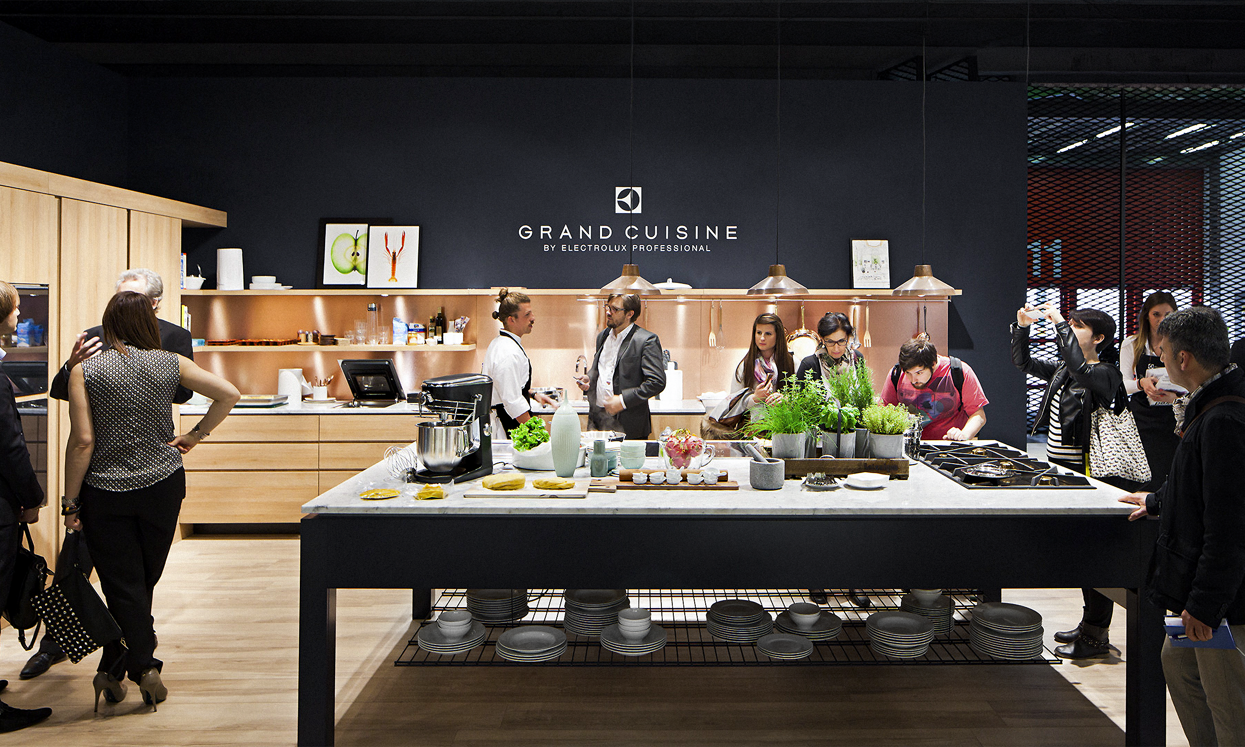 Electrolux showroom at EuroCucina, part of Milan furniture fair
