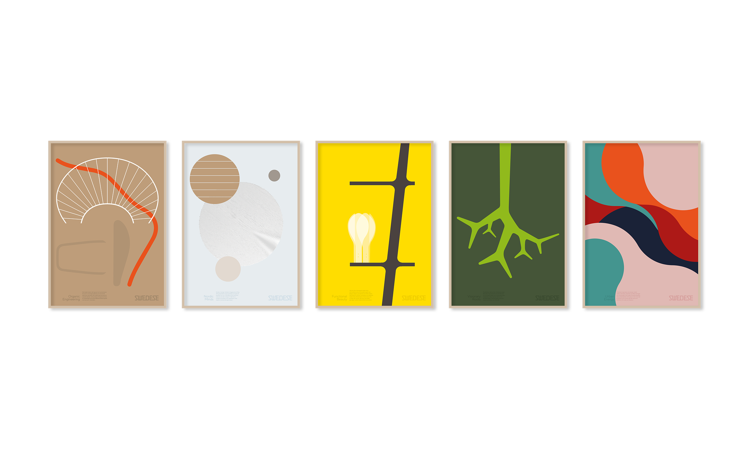 Poster series communicating Swedese’s brand personality
