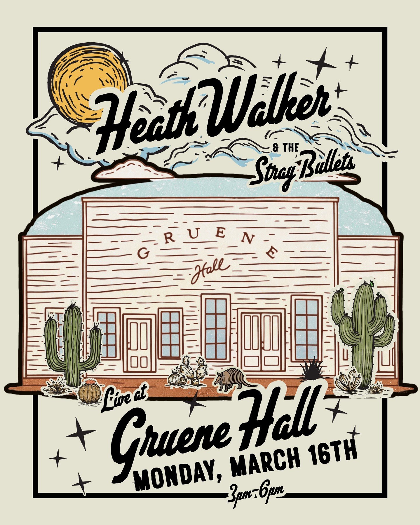 After a full day at @rodeoaustin, mosie on down to Gruene, Texas for a long weekend! 🤠

We&rsquo;ll be playing at @gruenehall on Monday, March 16th from 3&ndash;6 PM. Come hang out, enjoy some live music, and spend the afternoon at the oldest dance 