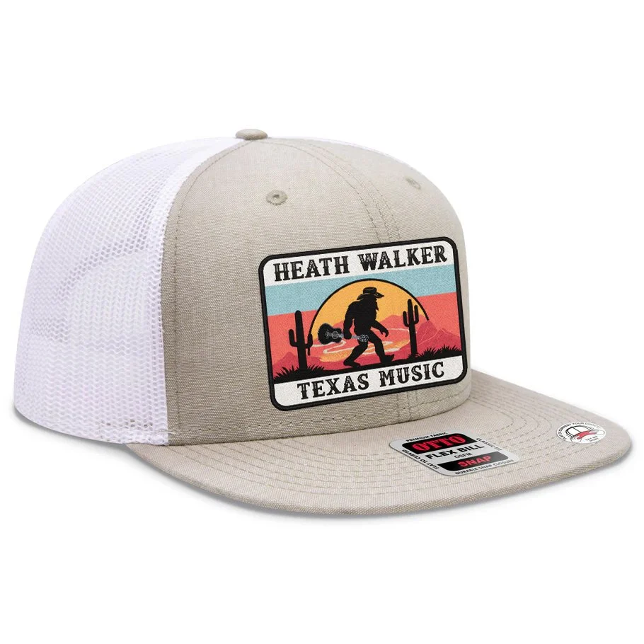 Khaki/Wht Patch Hat - OTTO - Flat Bill