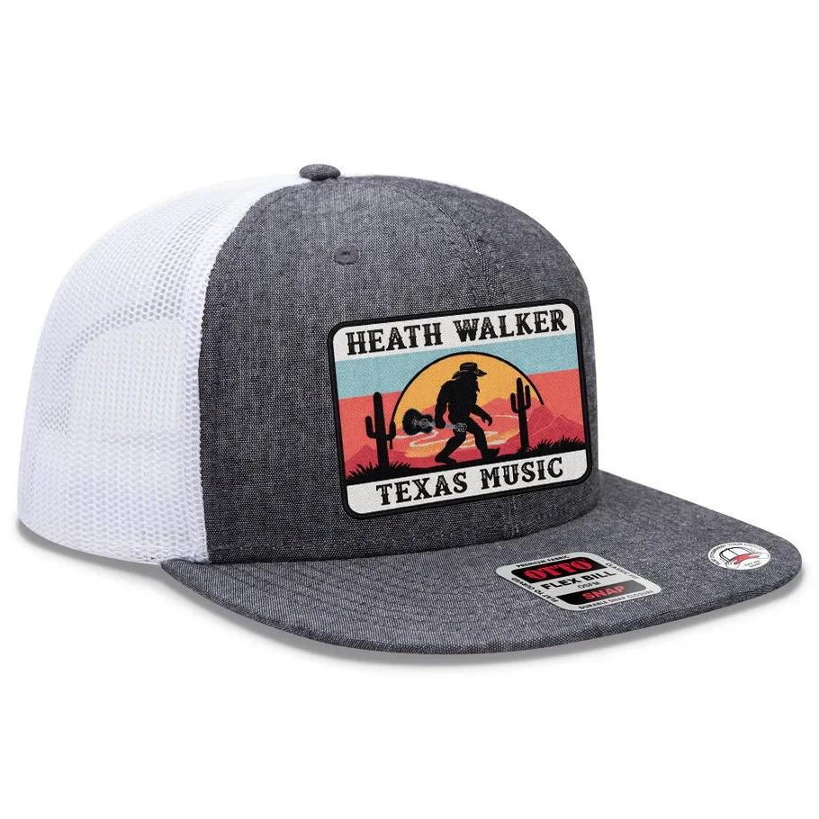 Blk/Wht Patch Hat - OTTO - Flat Bill