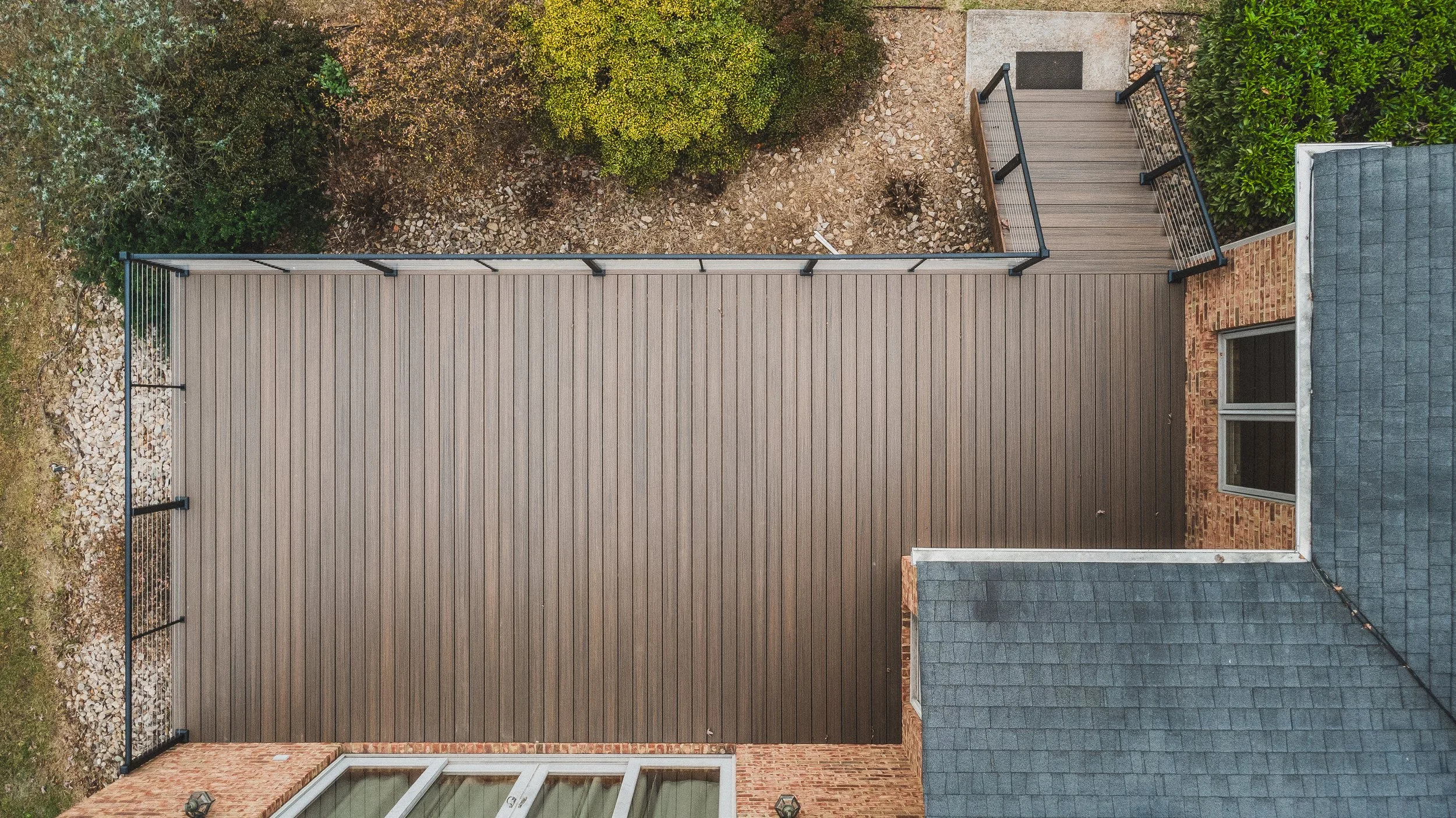 top down view of deck