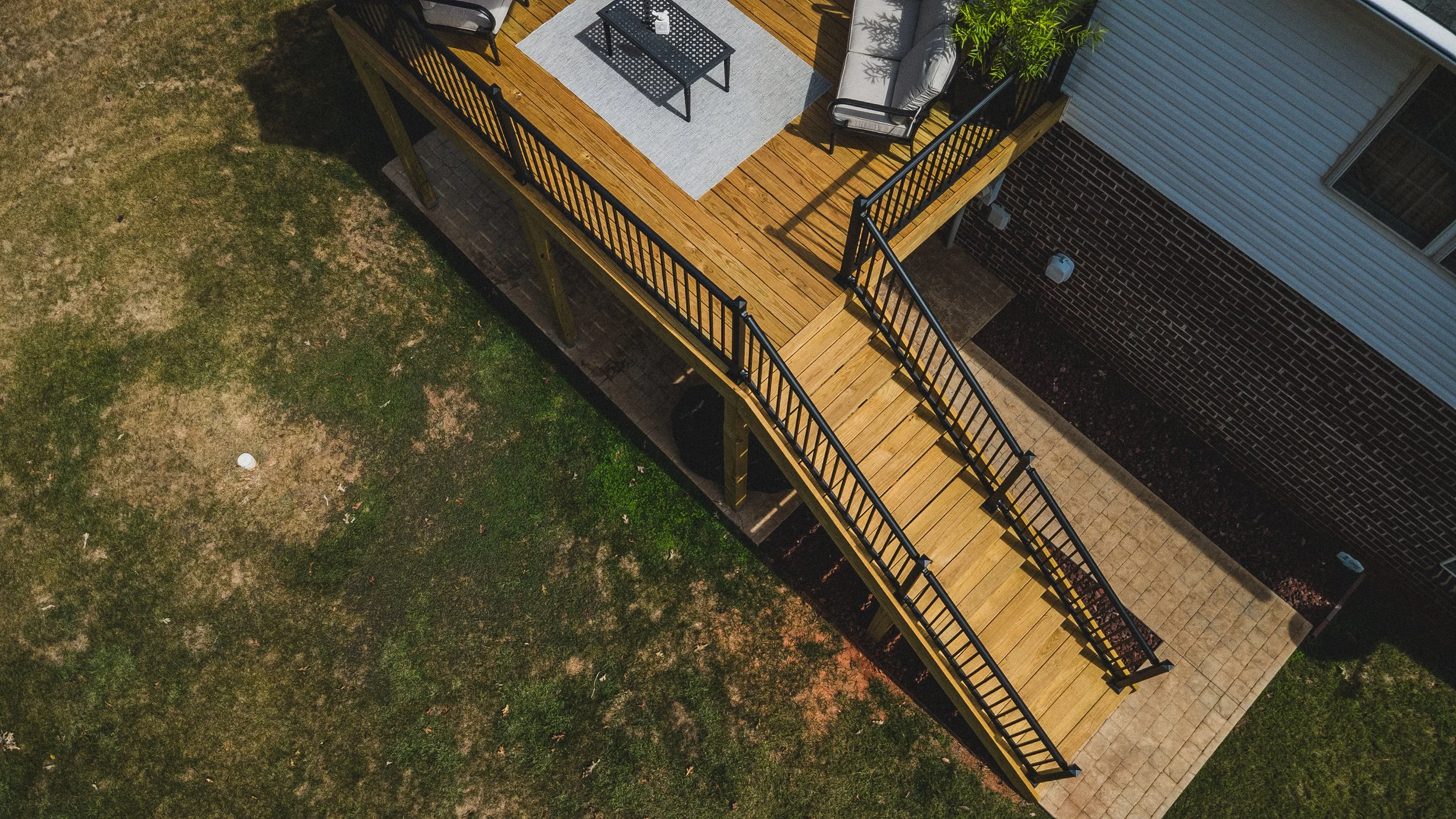 aerial view of deck