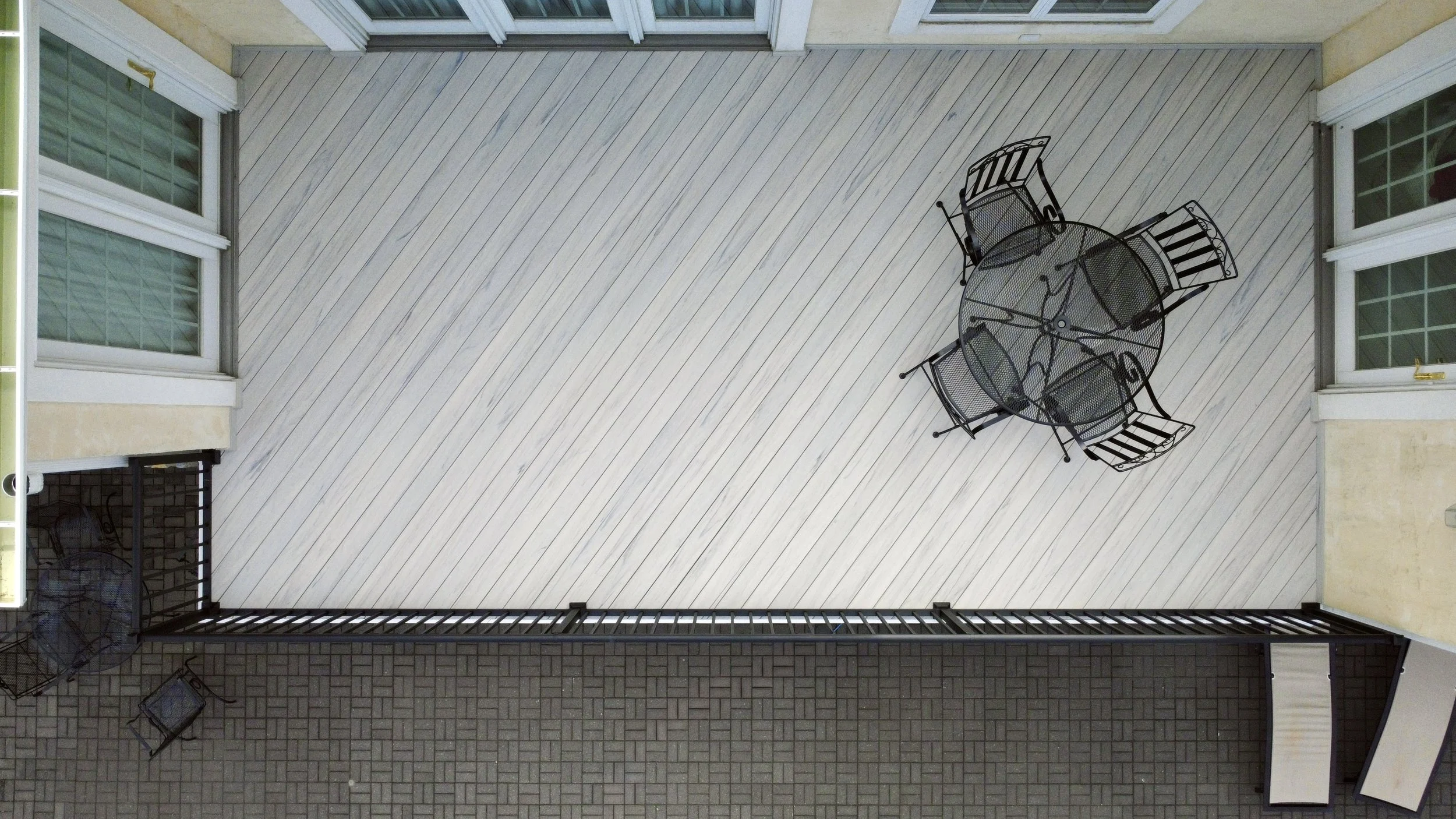 top down view of deck