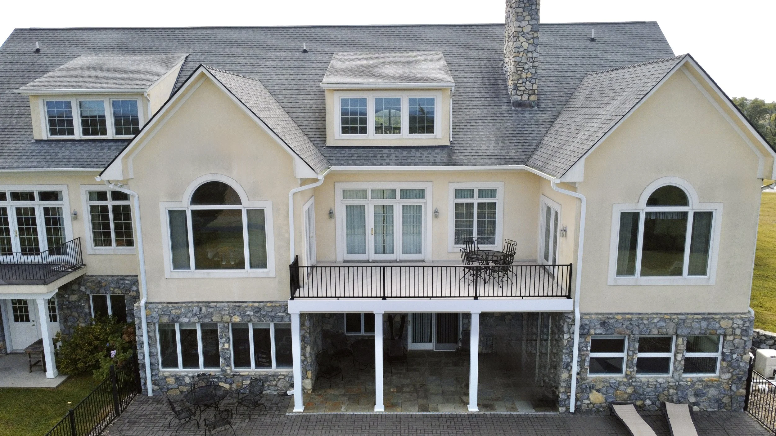 rear view of house with composite deck