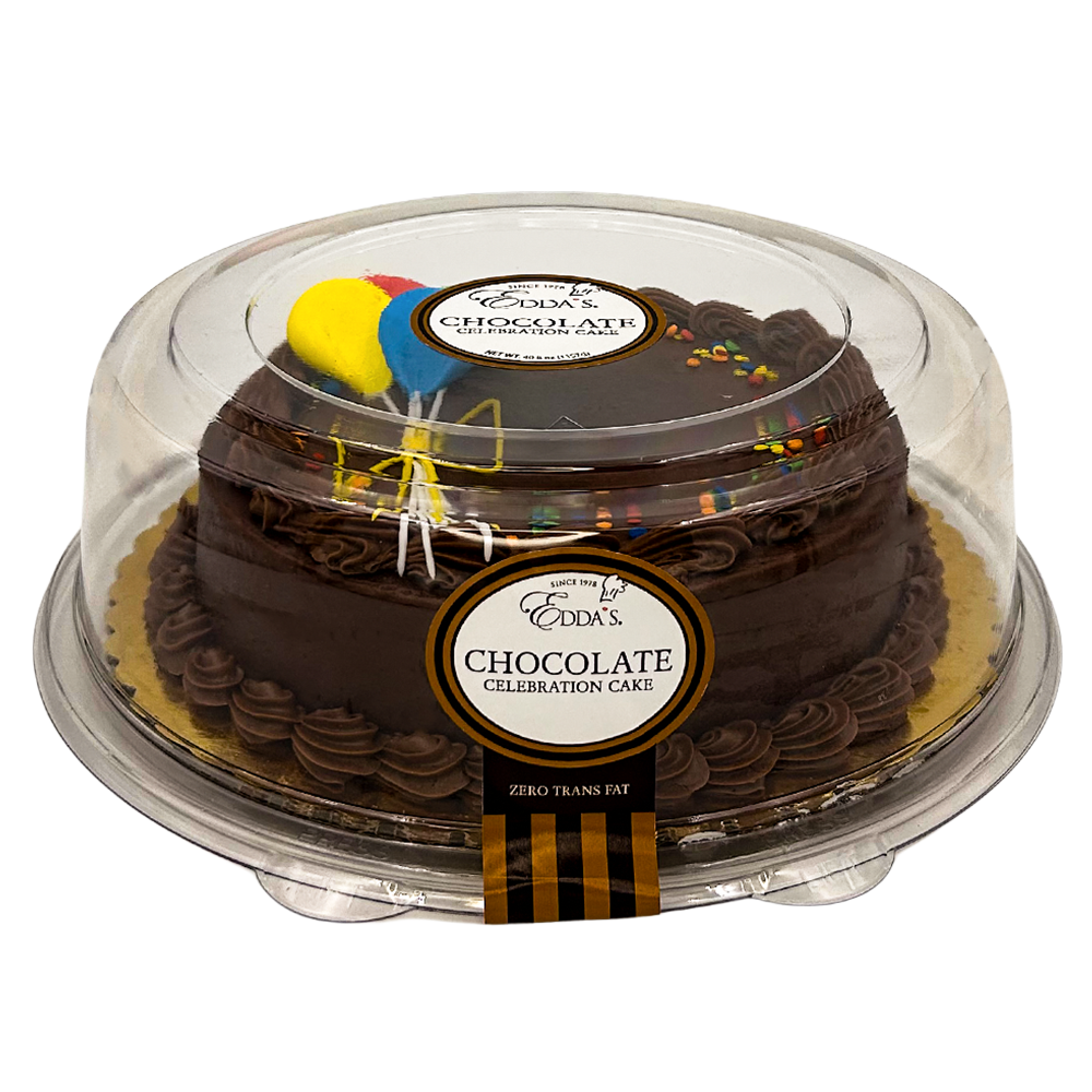 EDDA'S 8" CHOCOLATE CELEBRATION CAKE (BALLOONS)