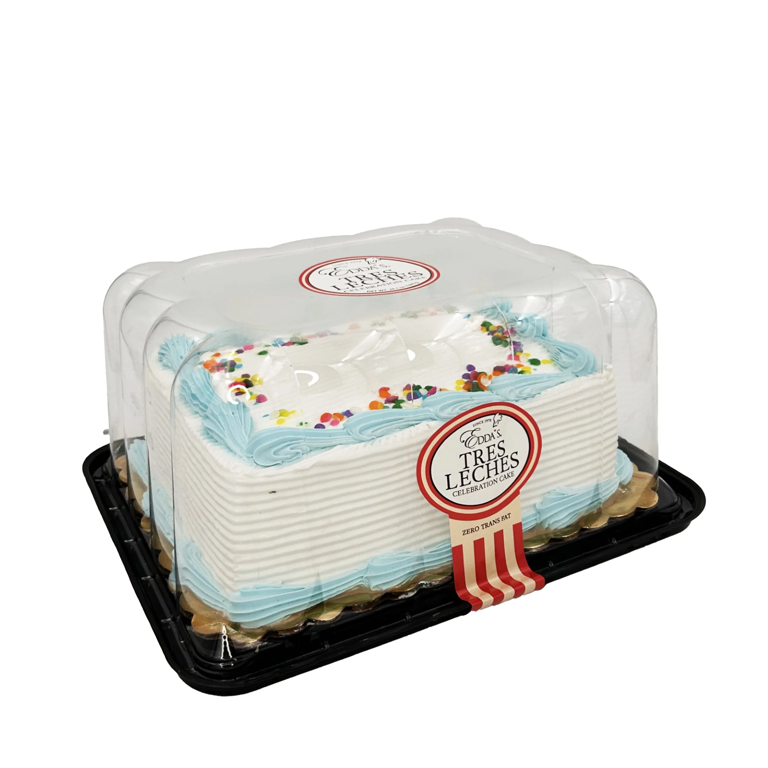 EDDA'S TRES LECHES CELEBRATION BLUE/CONFETTI CAKE