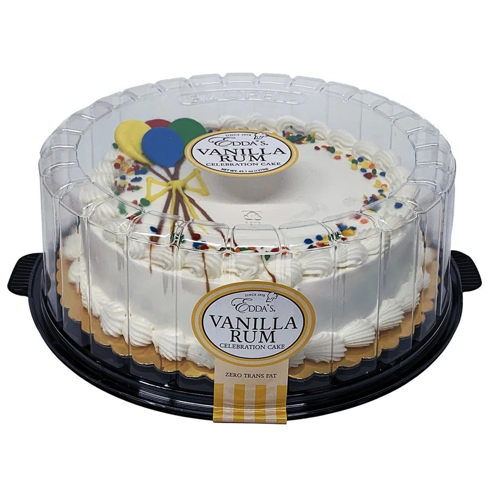 EDDA'S 8" VANILLA RUM CELEBRATION CAKE (BALLOONS)