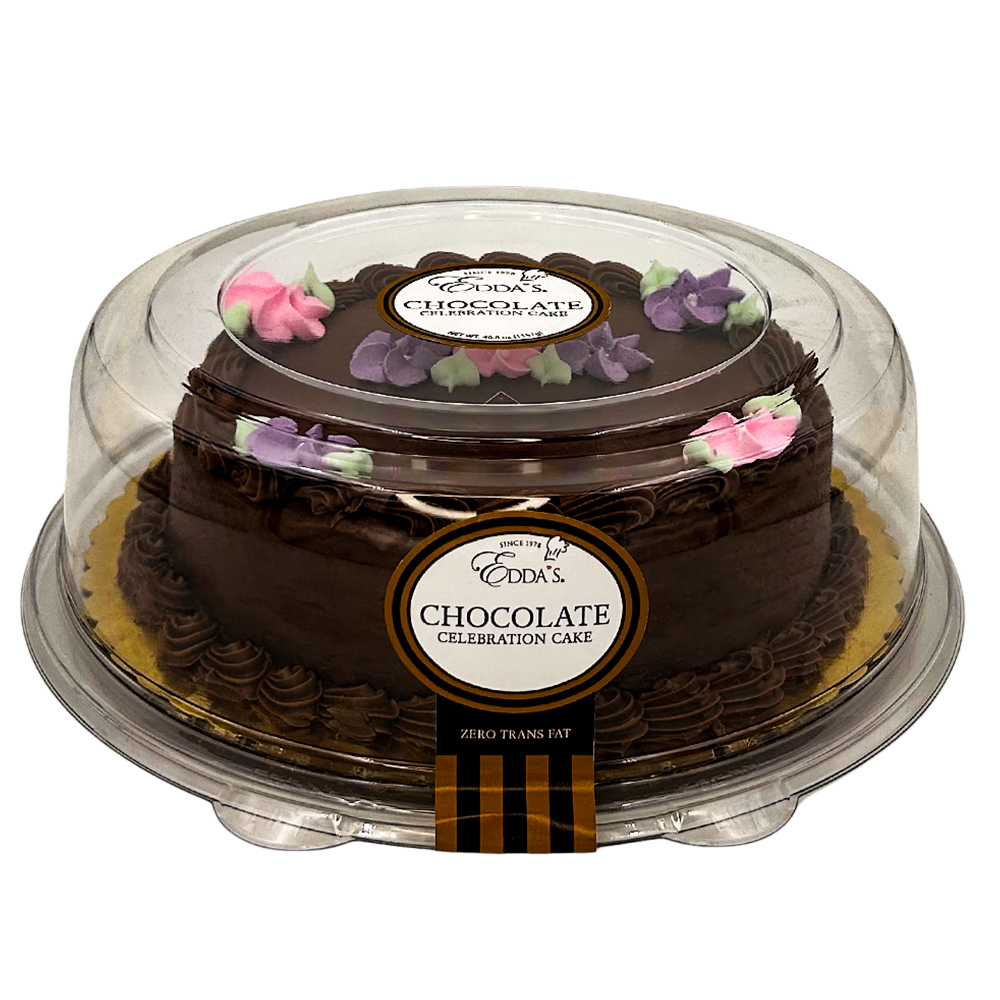 EDDA'S 8" CHOCOLATE CELEBRATION CAKE (FLOWERS)