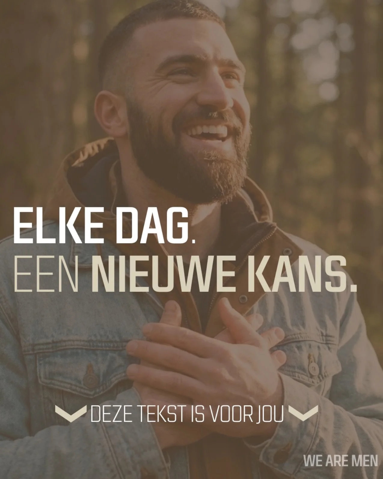 Hey man. Dat jij deze tekst nu leest, betekent dat jij vanmorgen weer bent opgestaan. Misschien uitgeslapen, misschien verrot door je wekker. Misschien met spierpijn van het sporten of met zorgen om de dag van vandaag. 

Maar het feit dat je er ook v