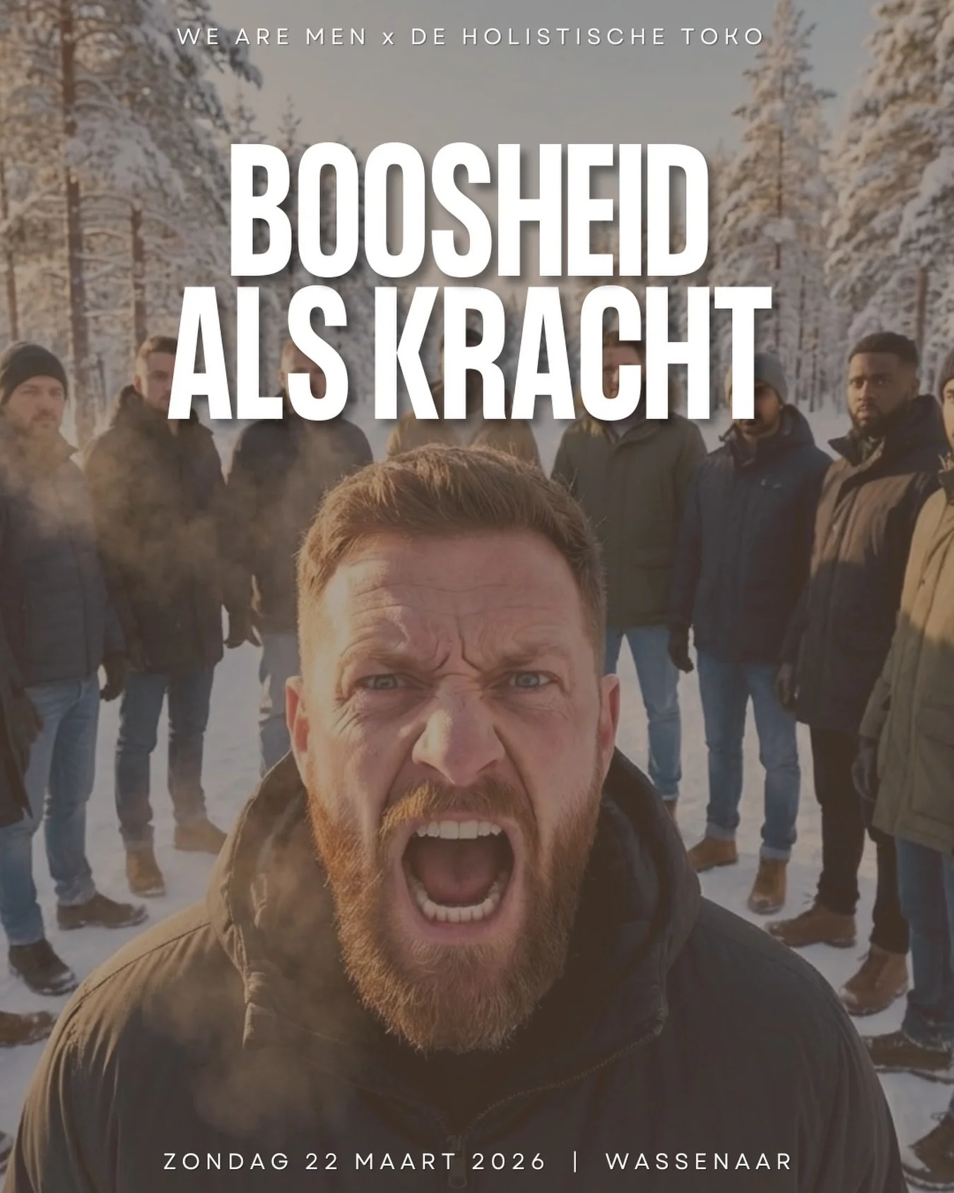 Mannendag: &lsquo;Boosheid als Kracht&rsquo;🔥 

𝗕𝗼𝗼𝘀𝗵𝗲𝗶𝗱 is &eacute;&eacute;n van de meest miskende 𝗸𝗿𝗮𝗰𝗵𝘁𝗲𝗻 in de man. Onderdrukt wordt ze destructief en zet het zich vast in je lijf. Onbewust geuit wordt ze schadelijk. Maar wanneer
