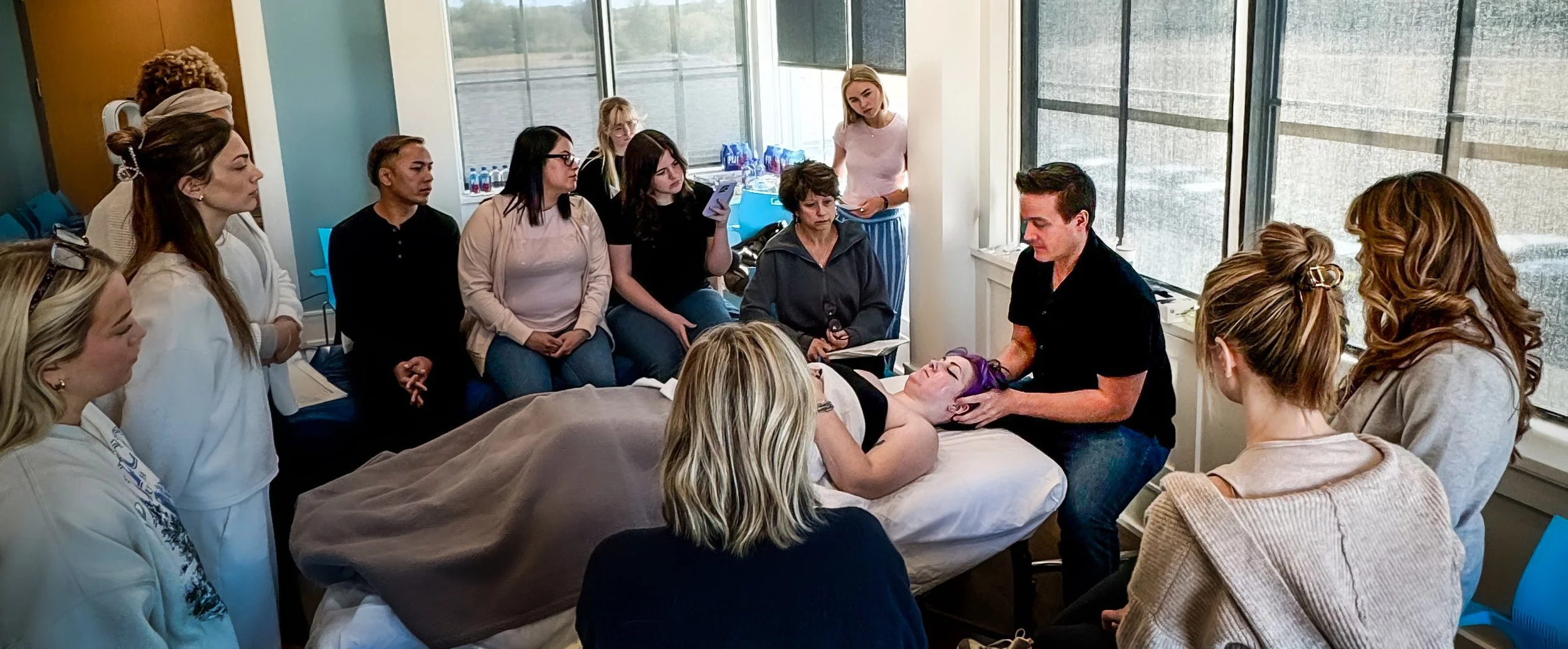 massage therapy training demonstration clinical hands-on class Arkansas