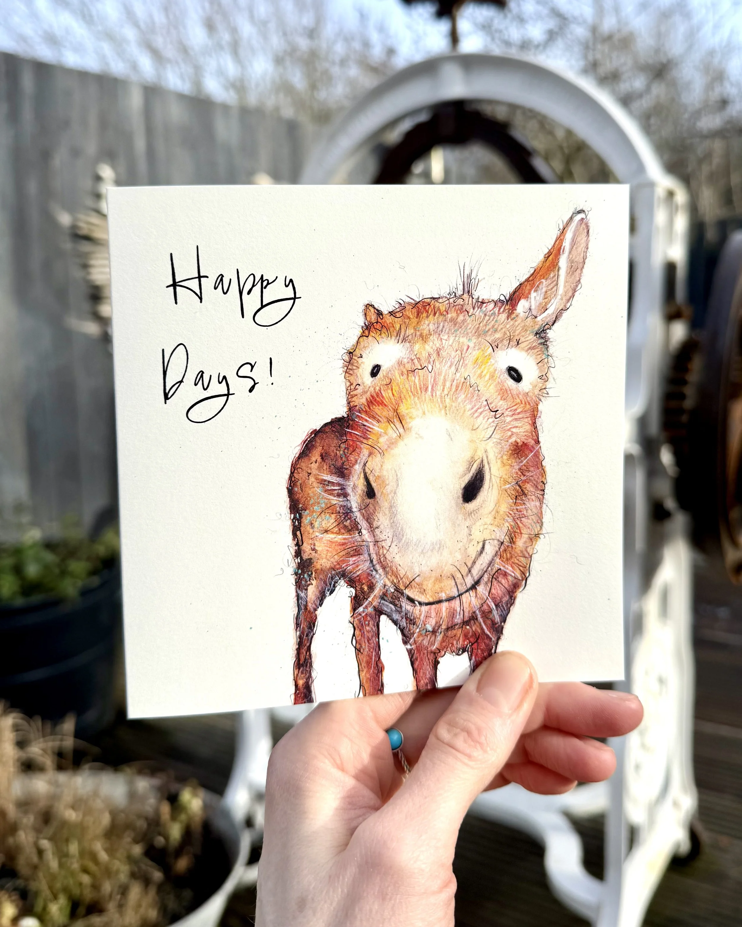 Freddie the Donkey greeting card