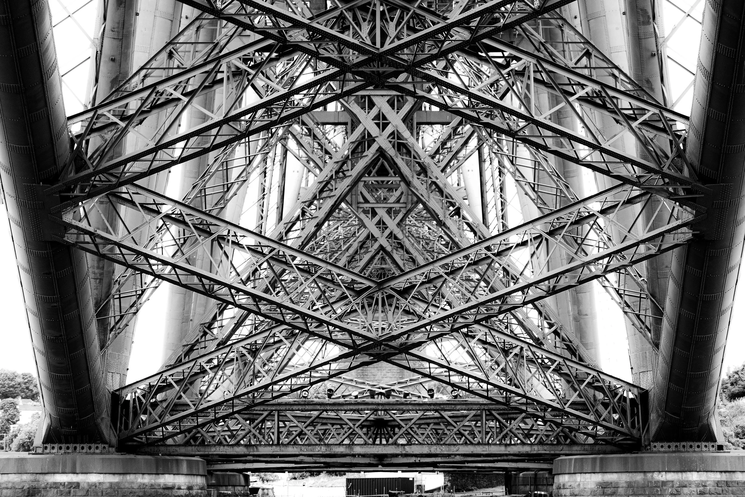 Forth Rail Bridge b&w print