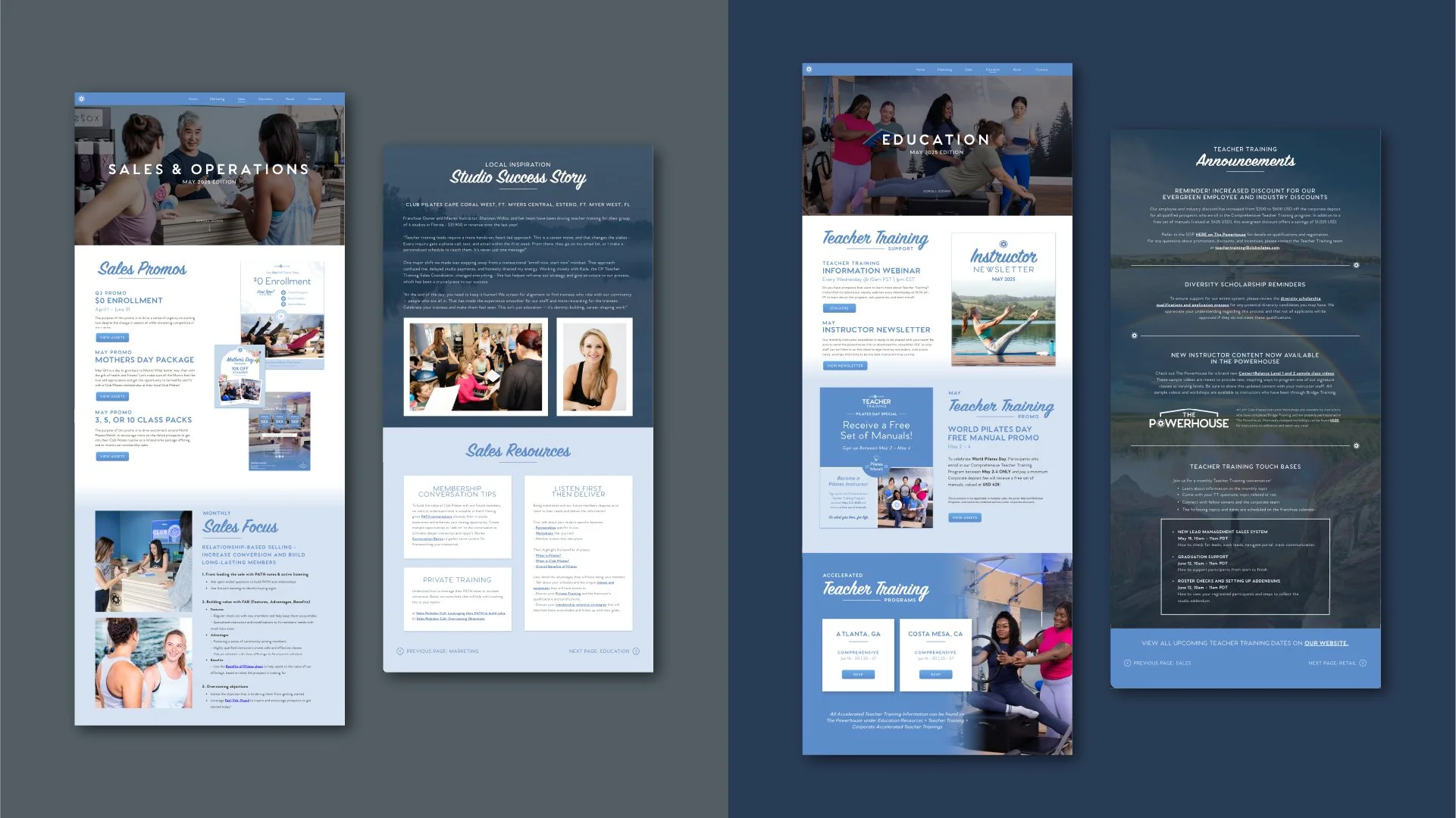 Sales and Education Page