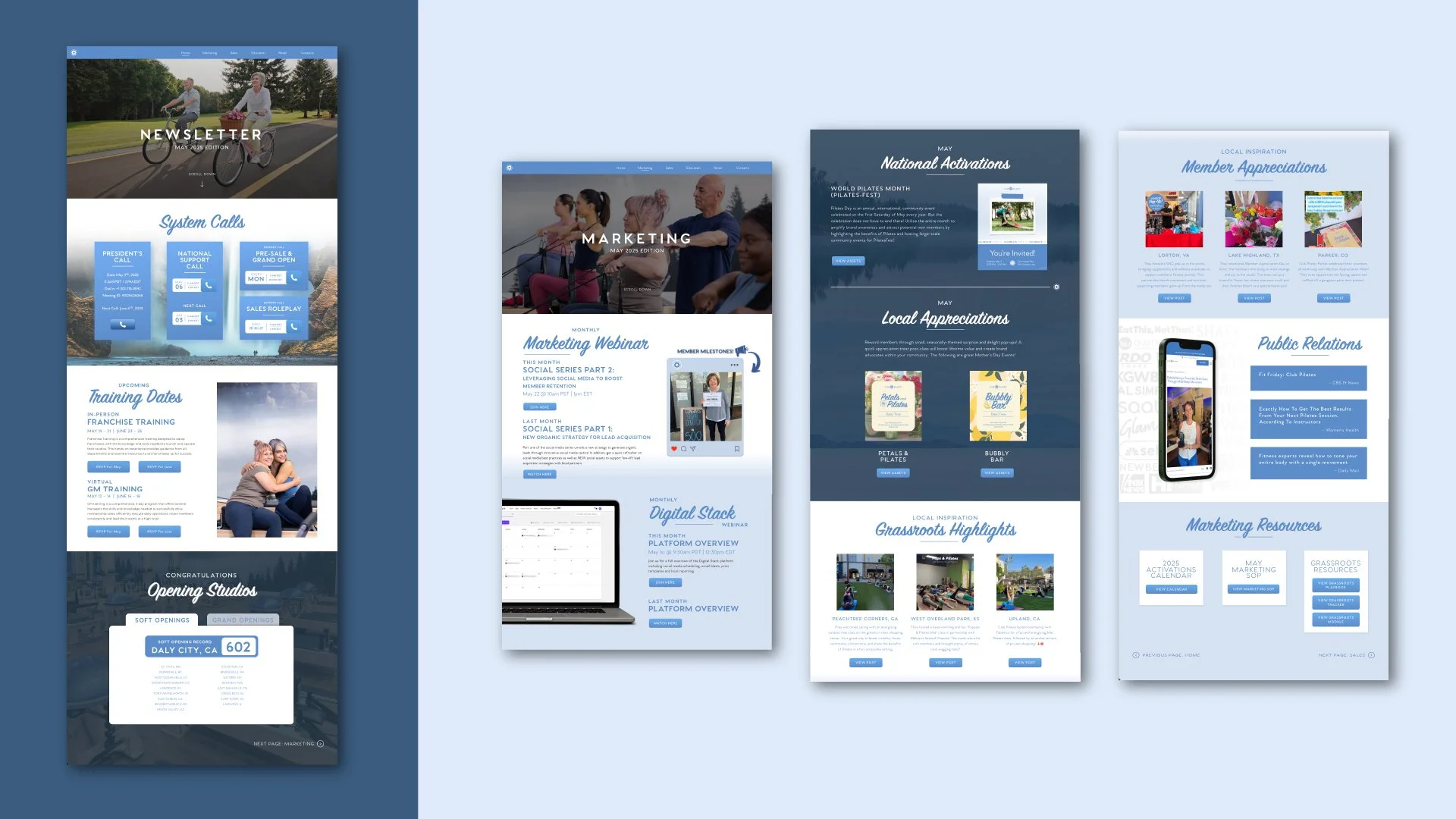 Home and marketing page