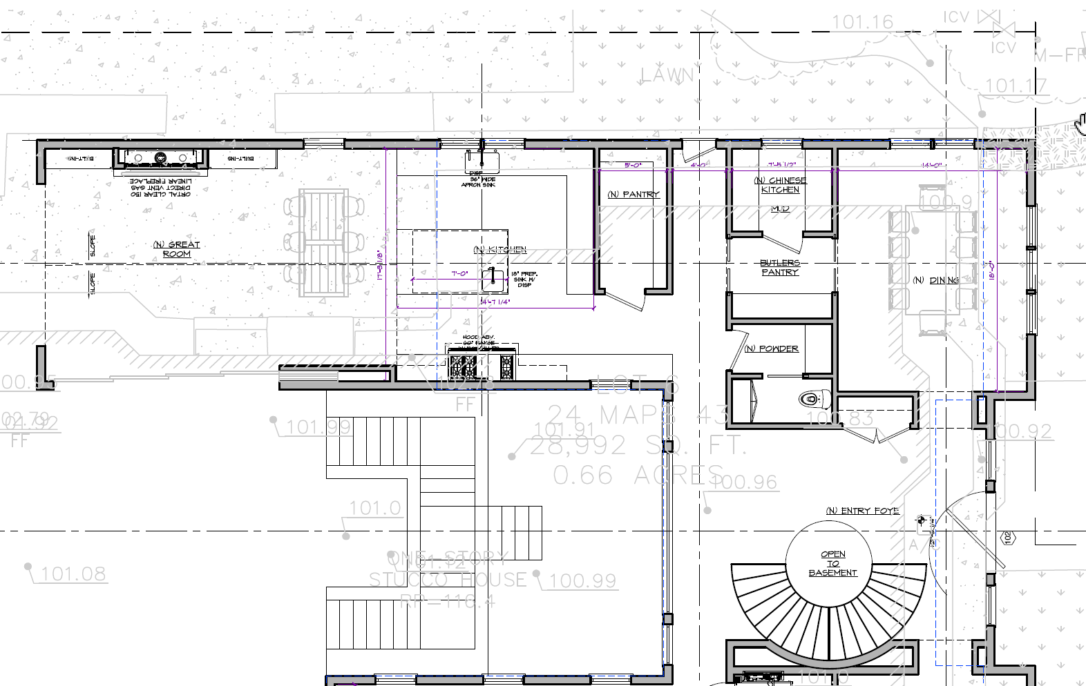 Early draft of part of the ground floor.  While this could certainly work, a few more iterations now will make the construction process much faster.  Paper changes are faster and cheaper than field changes!