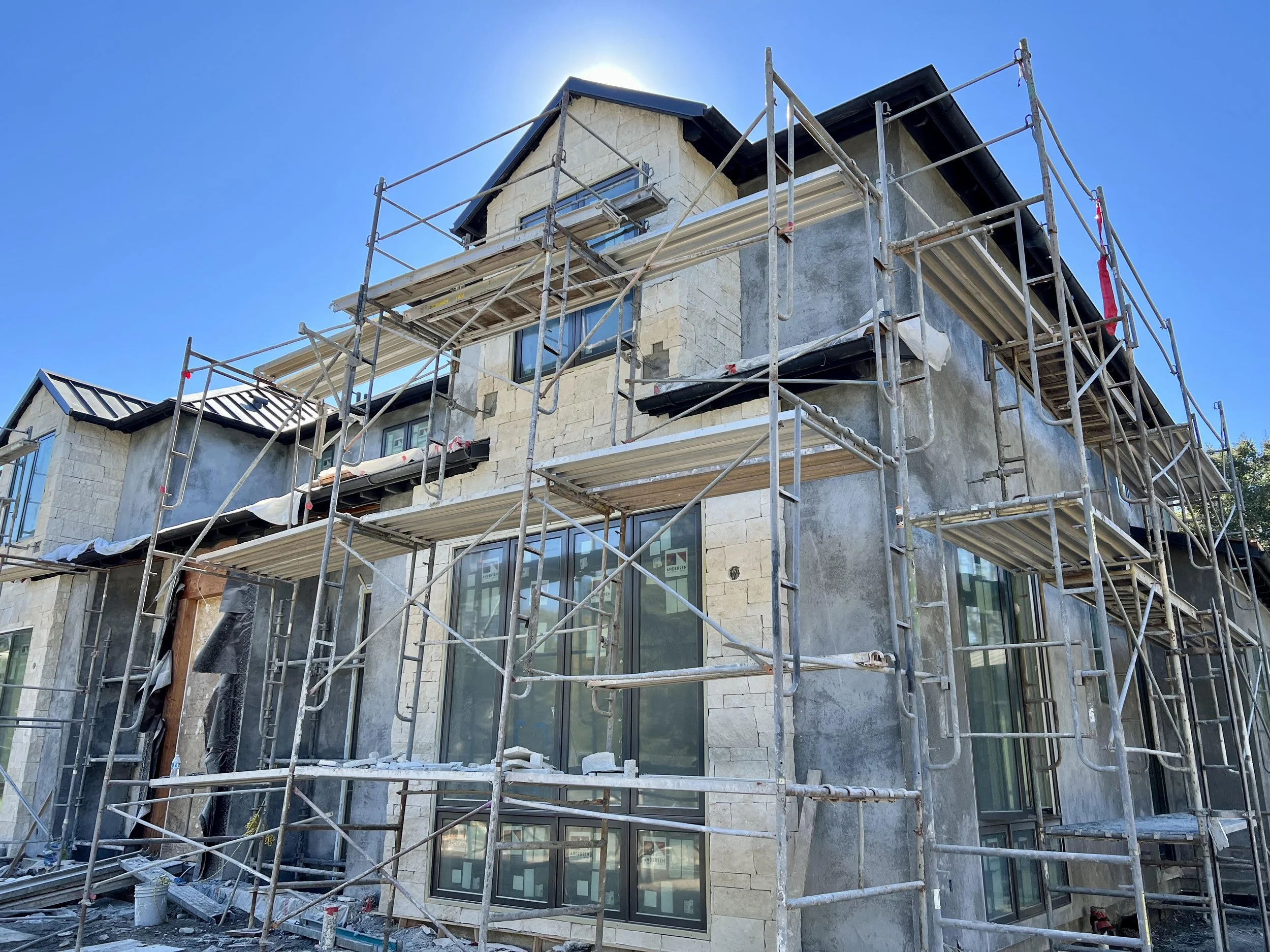 Construction site of Atherton's most wonderful and soon-to-be favorite modern chateau