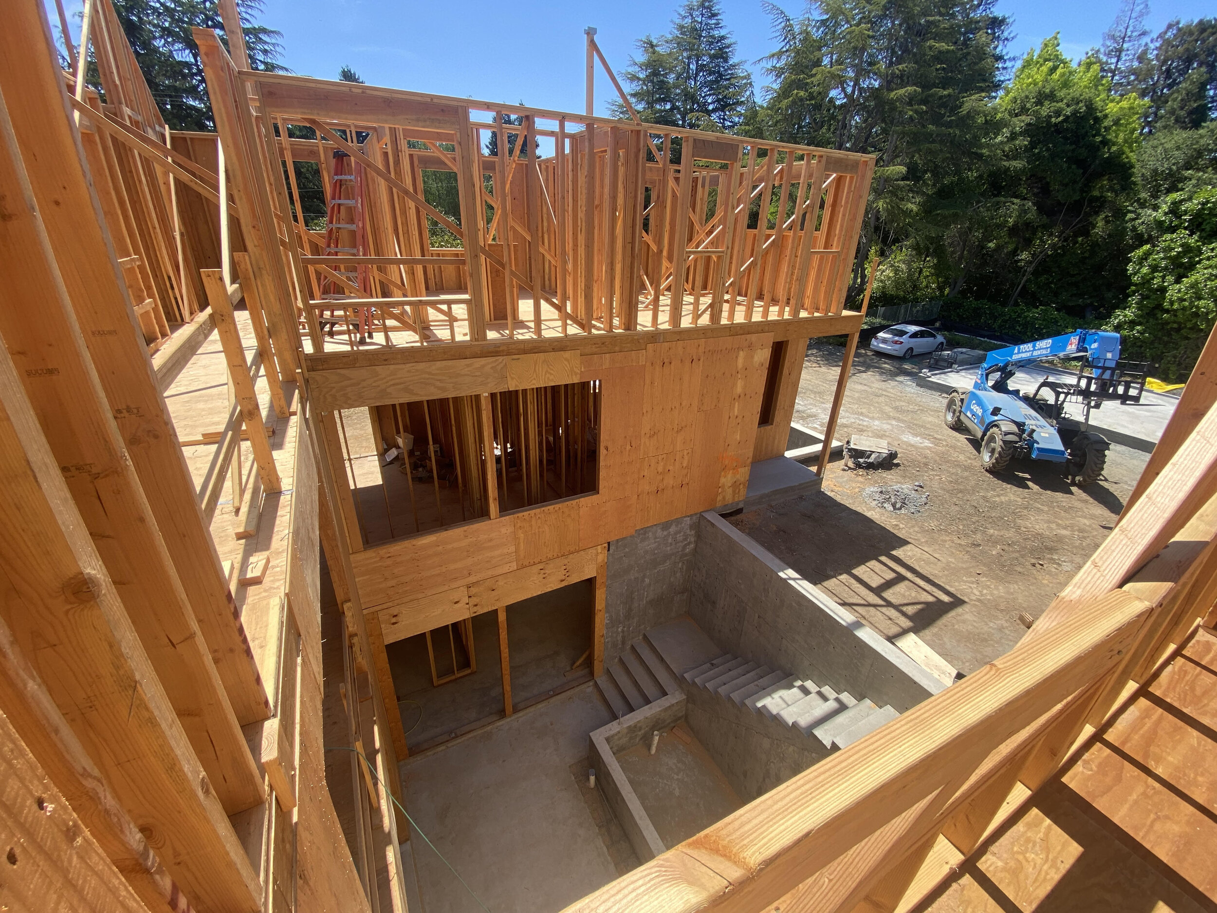 The entire design is centered around a private sunken courtyard.  Light + Privacy = Win!