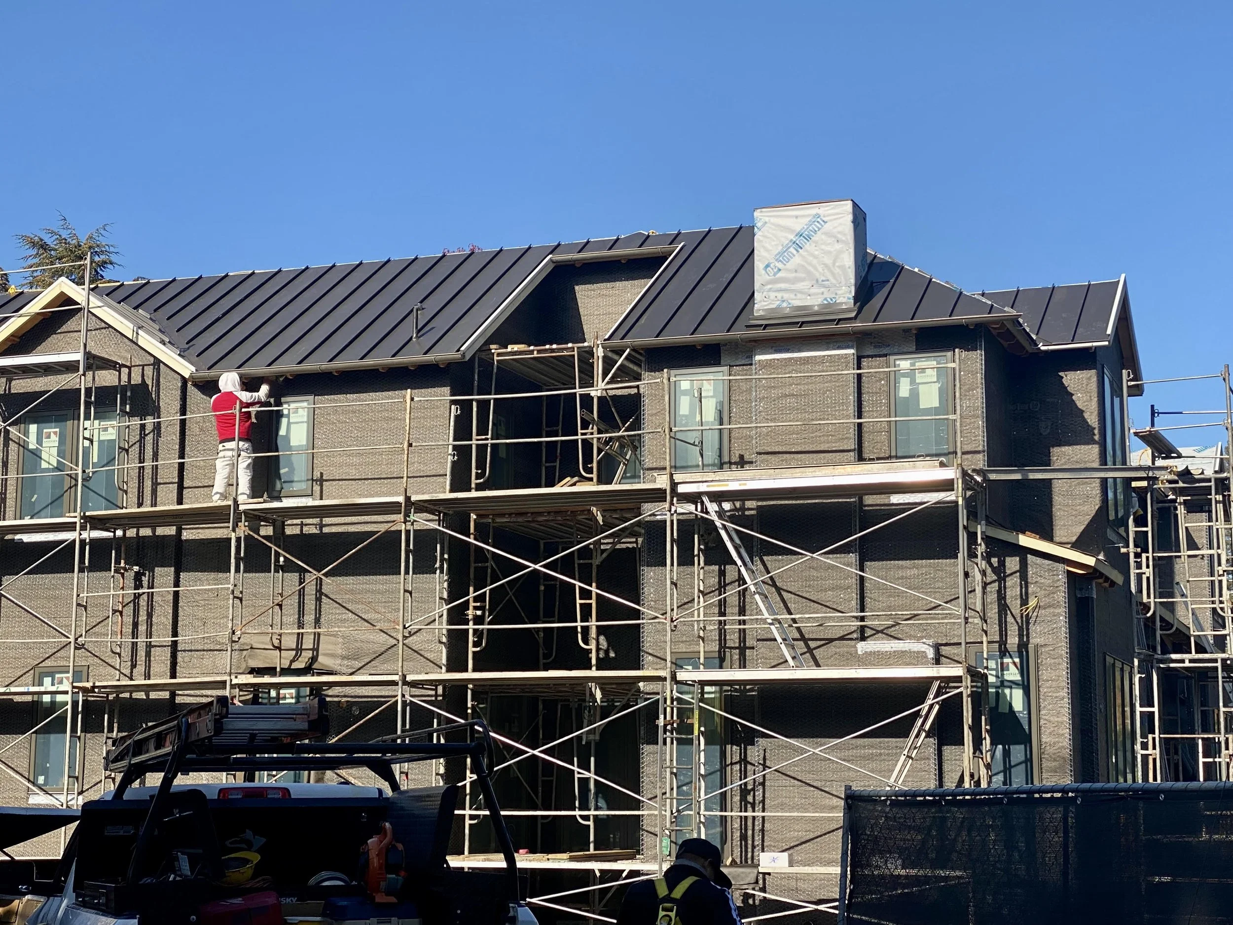 This is the roof at the new construction site in Atherton