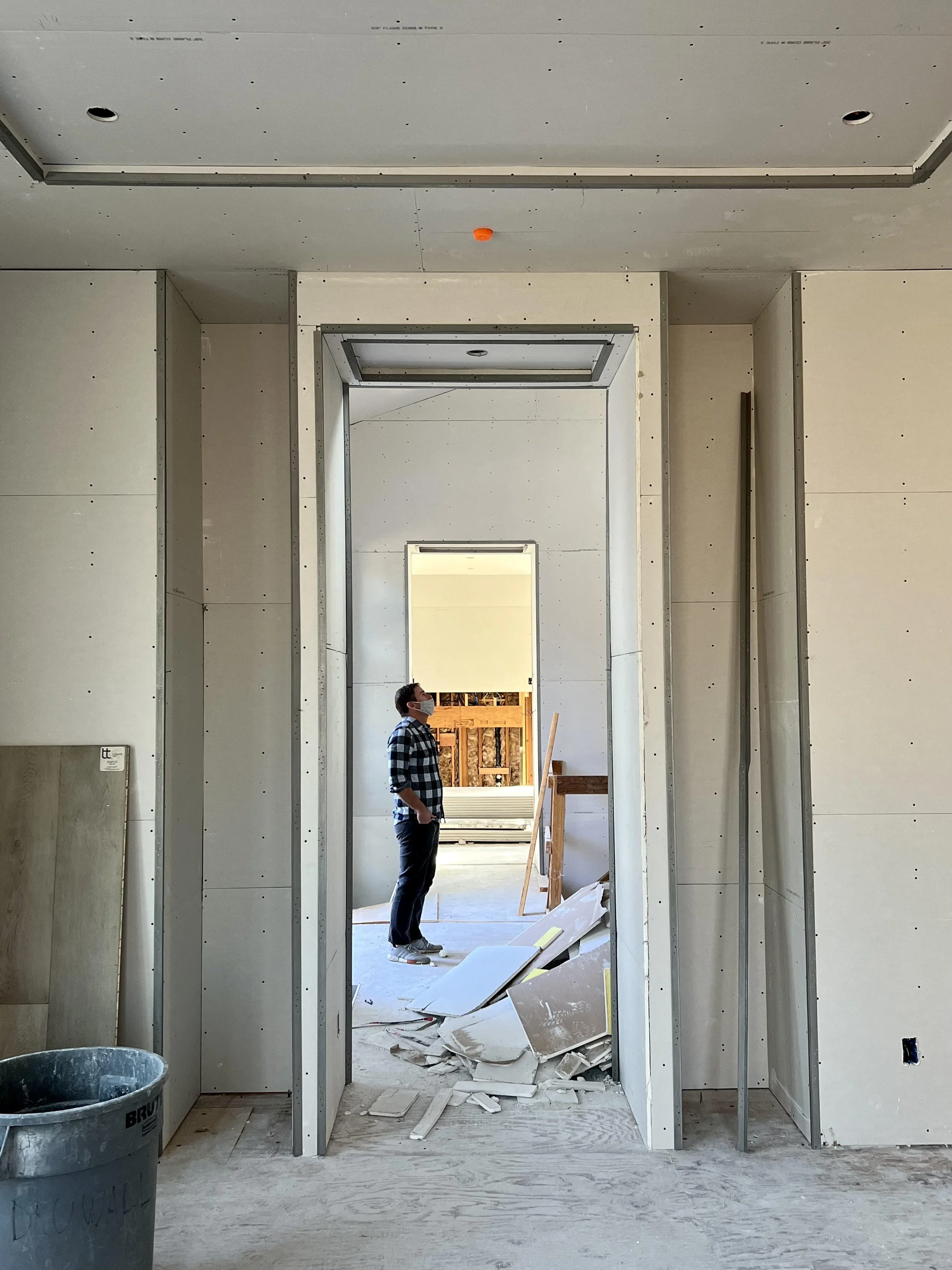 This is Level 0 out of 5 of the drywall process