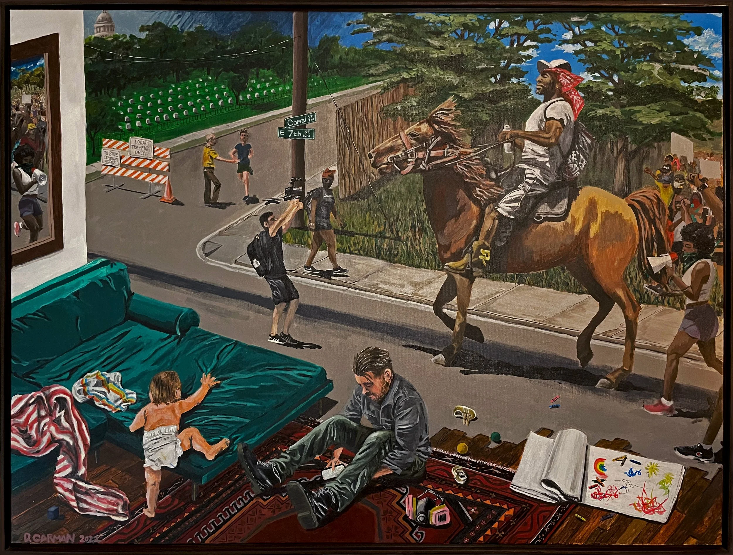 Black Cowboy, 2022, 30"x60" acrylic on canvas