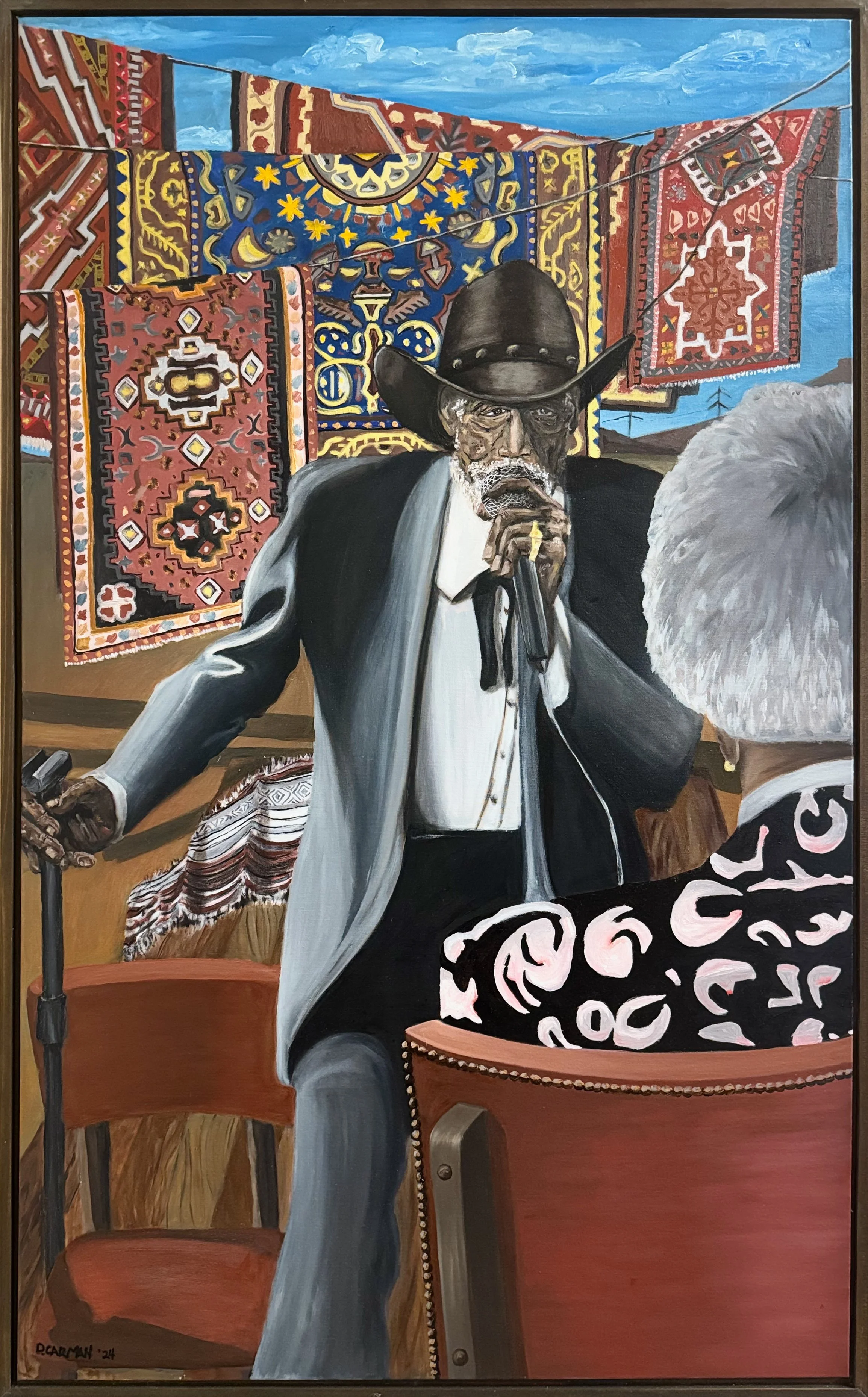 Taildragger Jones, 2024, 36”x60”  oil on canvas