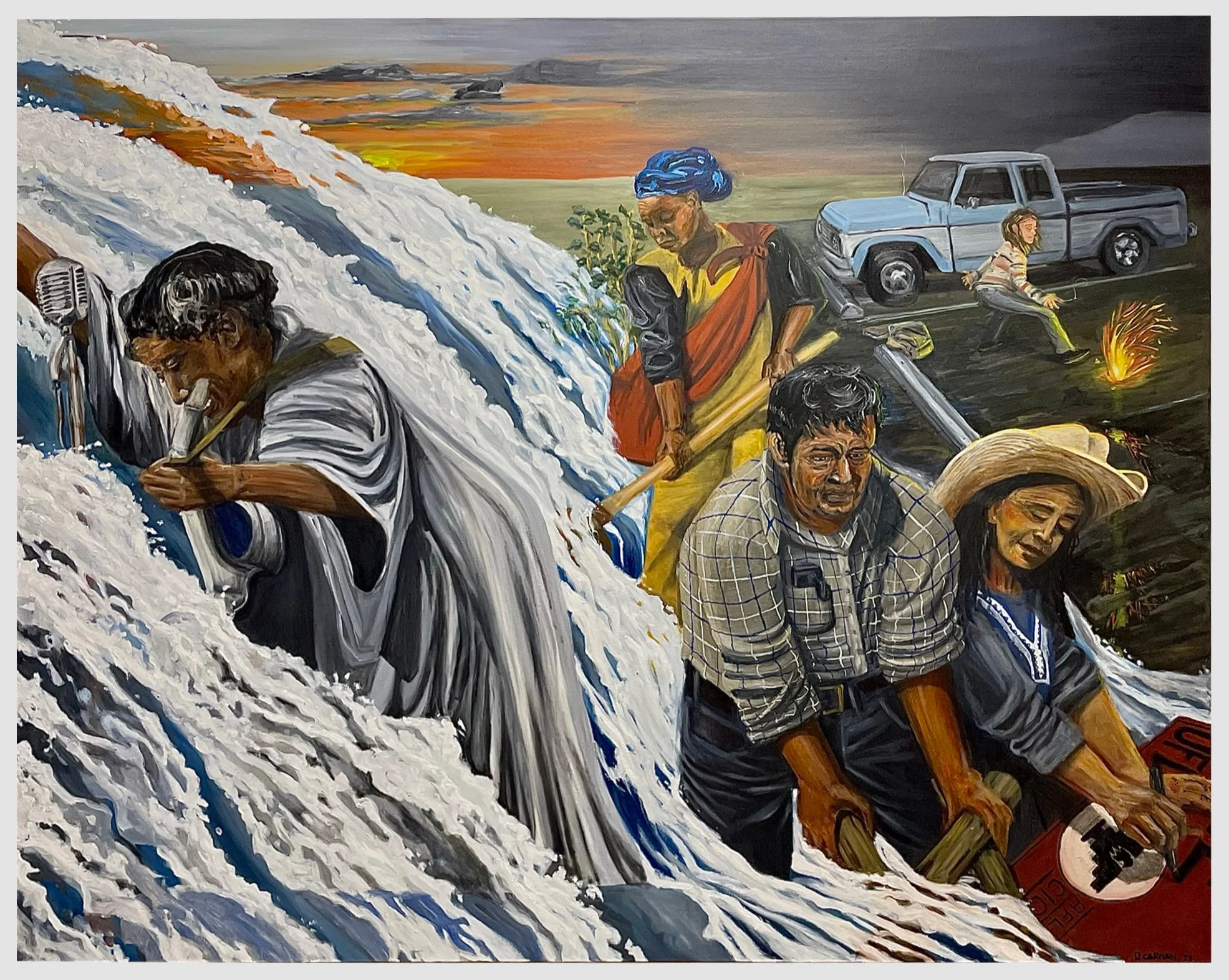 The Deluge, 2023, 48”x60” oil on canvas