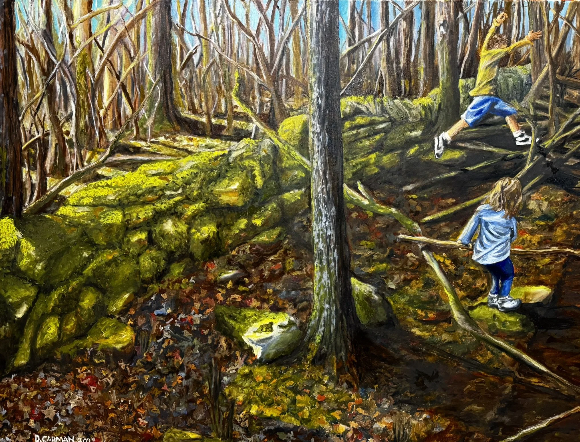 Raven Run, 2024, 30”x40”  oil on canvas