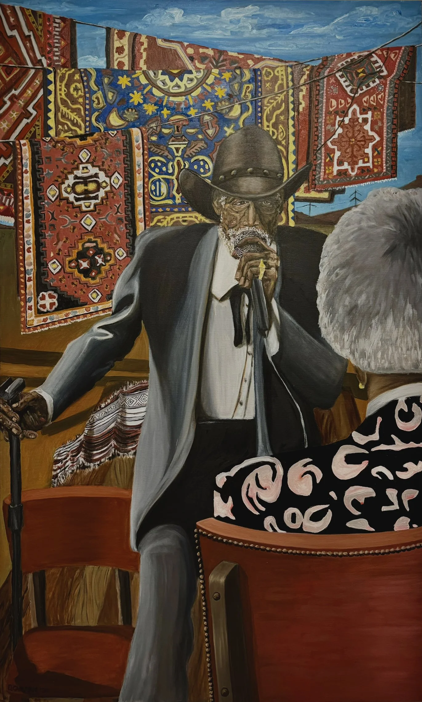 Taildragger Jones, 2024, 36”x60”  oil on canvas