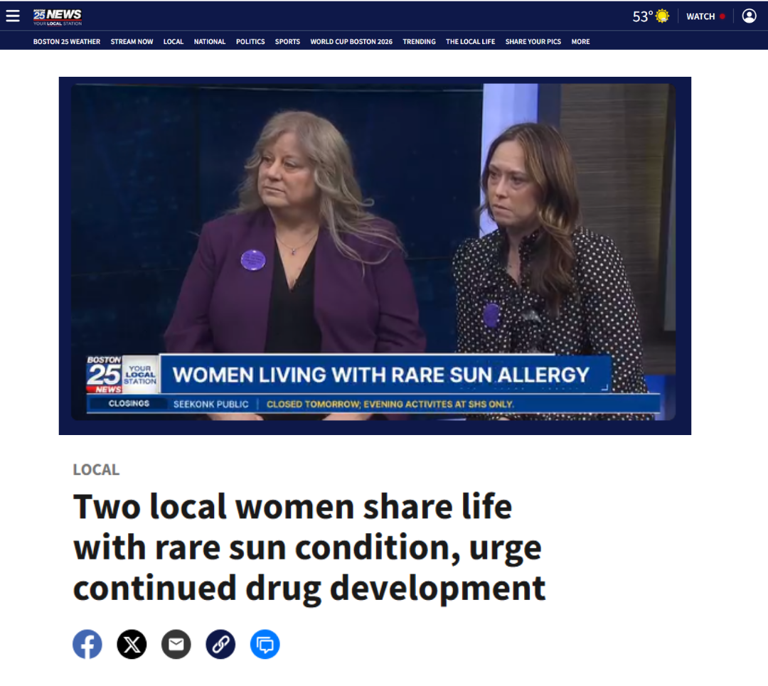 Two local women share life with rare sun condition, urge continued drug development