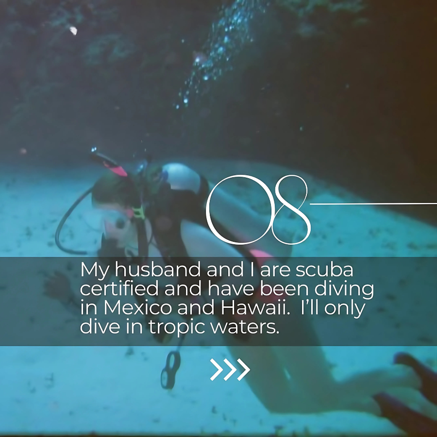 Scuba diver swimming underwater on the ocean floor