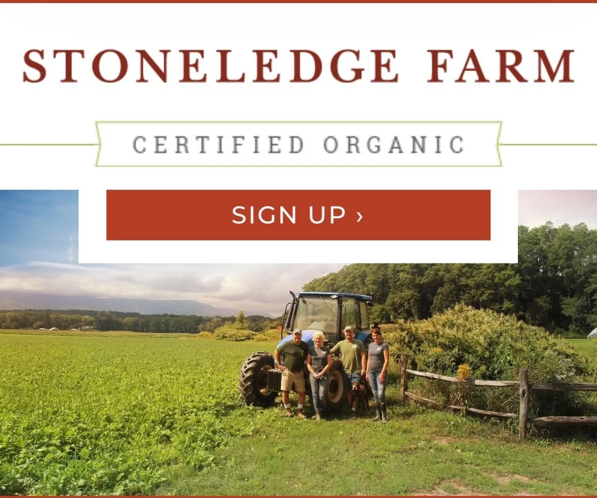 The organic vegetables come from @stoneledge.farm
