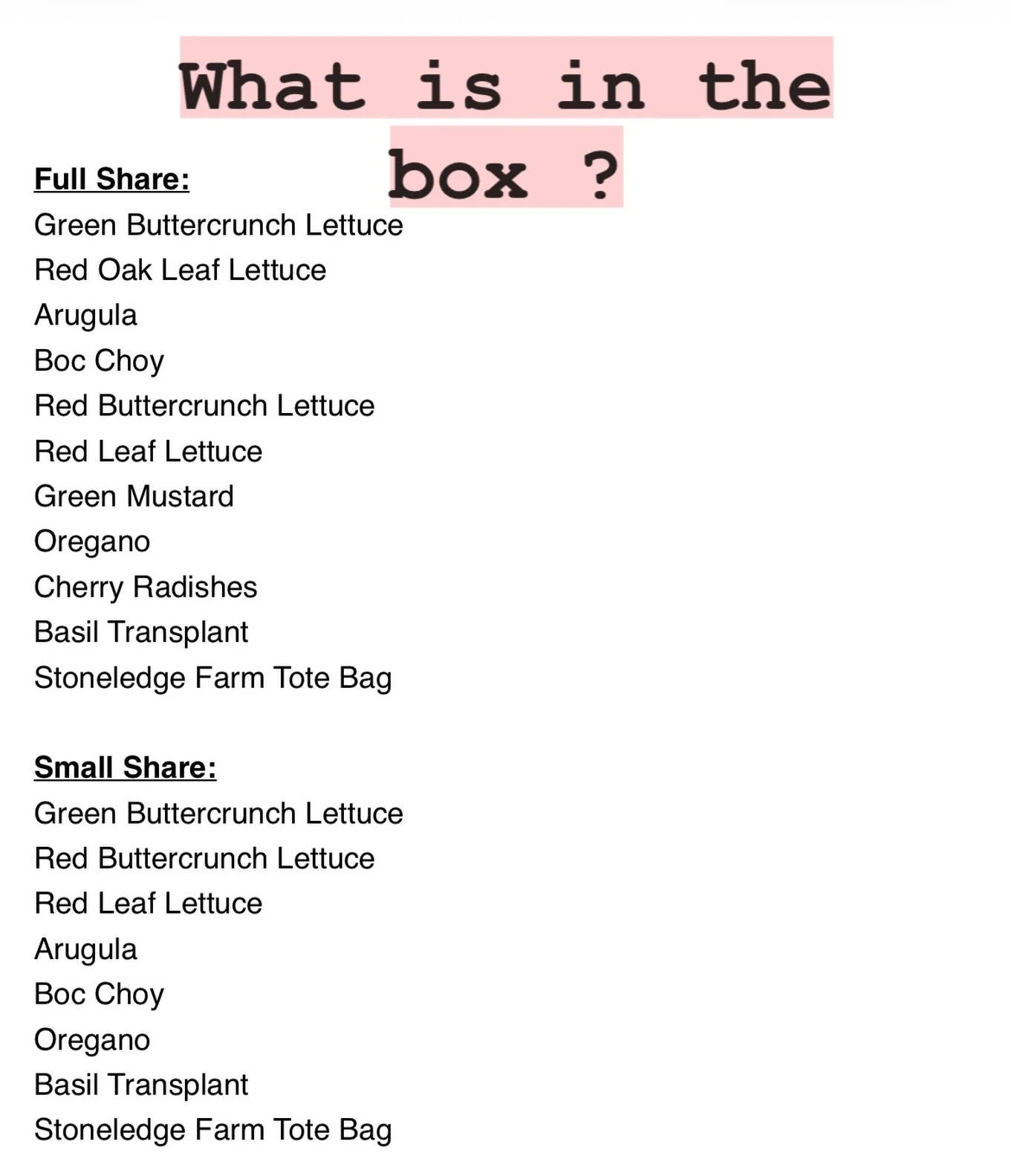 Every weekend members receive a list of vegetables in the box coming the following week. Which one are you: planner and want to know or do you prefer to be surprised at pick up?
@stoneledge.farm #chelseacsa 

SIGN UPS WILL BE KEPT OPEN UNTIL the thir