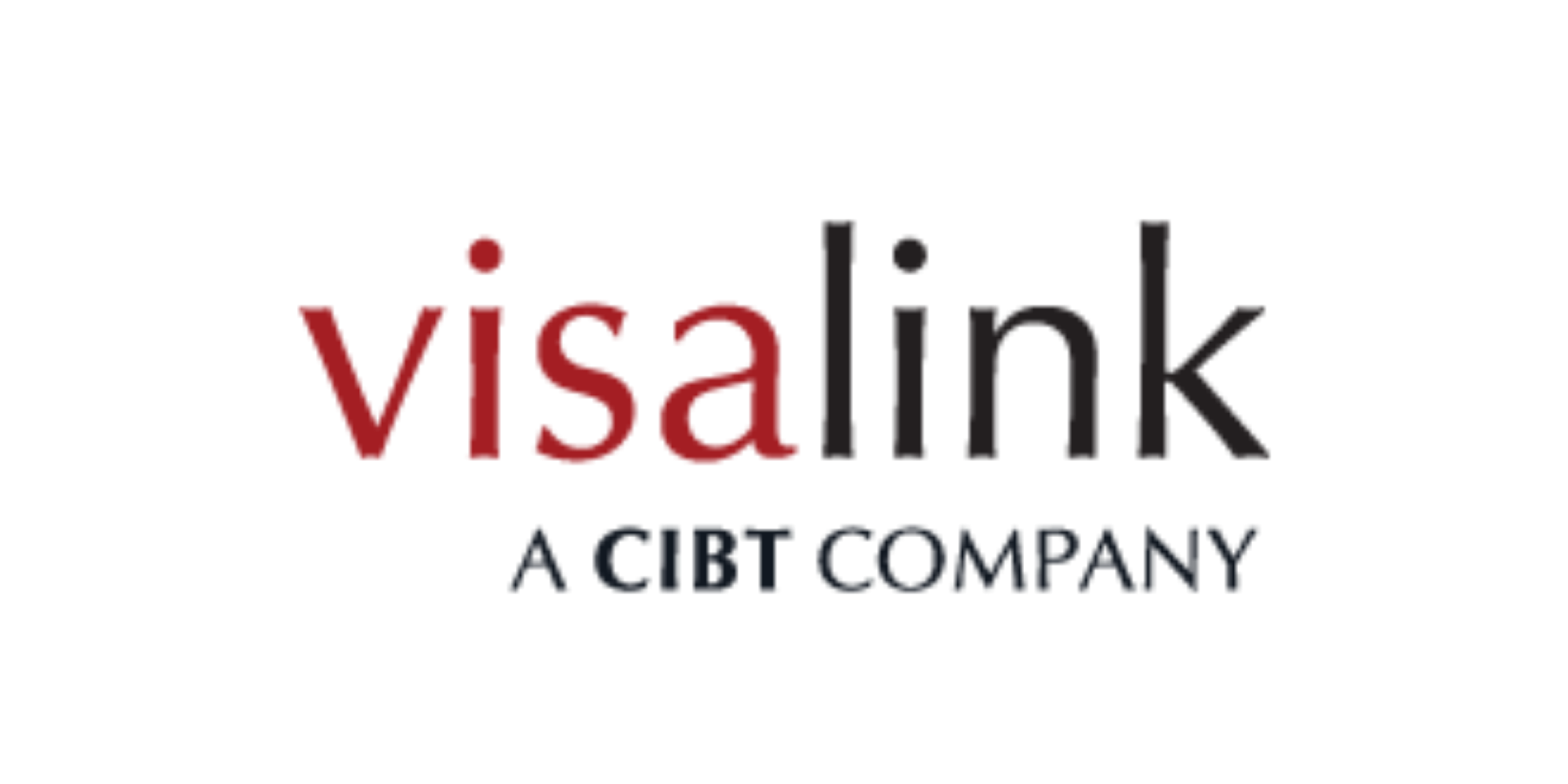 Visalink logo with the text 'A CIBT COMPANY' below in black